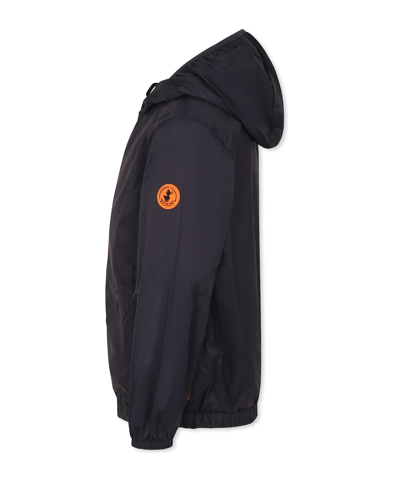 Save the Duck Blue Windbreaker Jacket For Kids With Logo - Blue