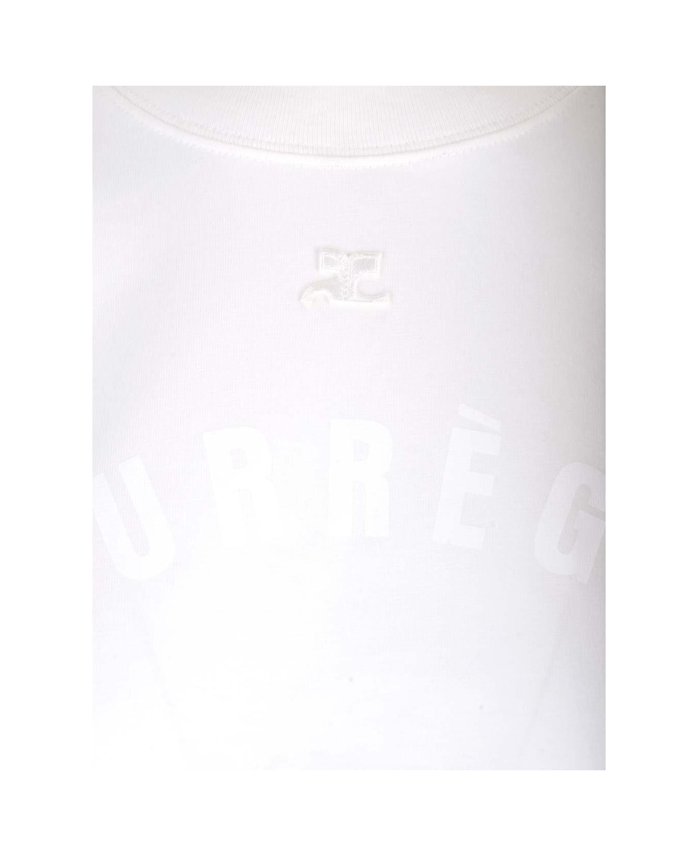 Courrèges Ac Straight Printed T-shirt - White Tシャツ