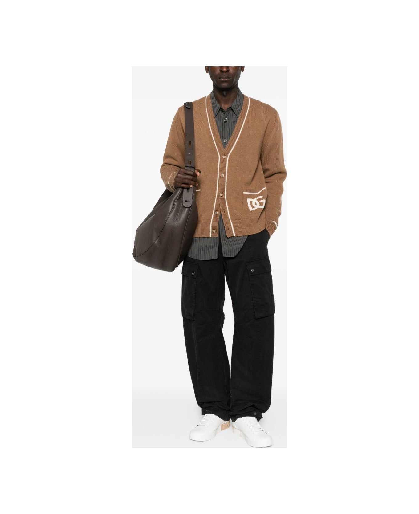 Dolce 
Gabbana Cotton Cargo Trousers - Black