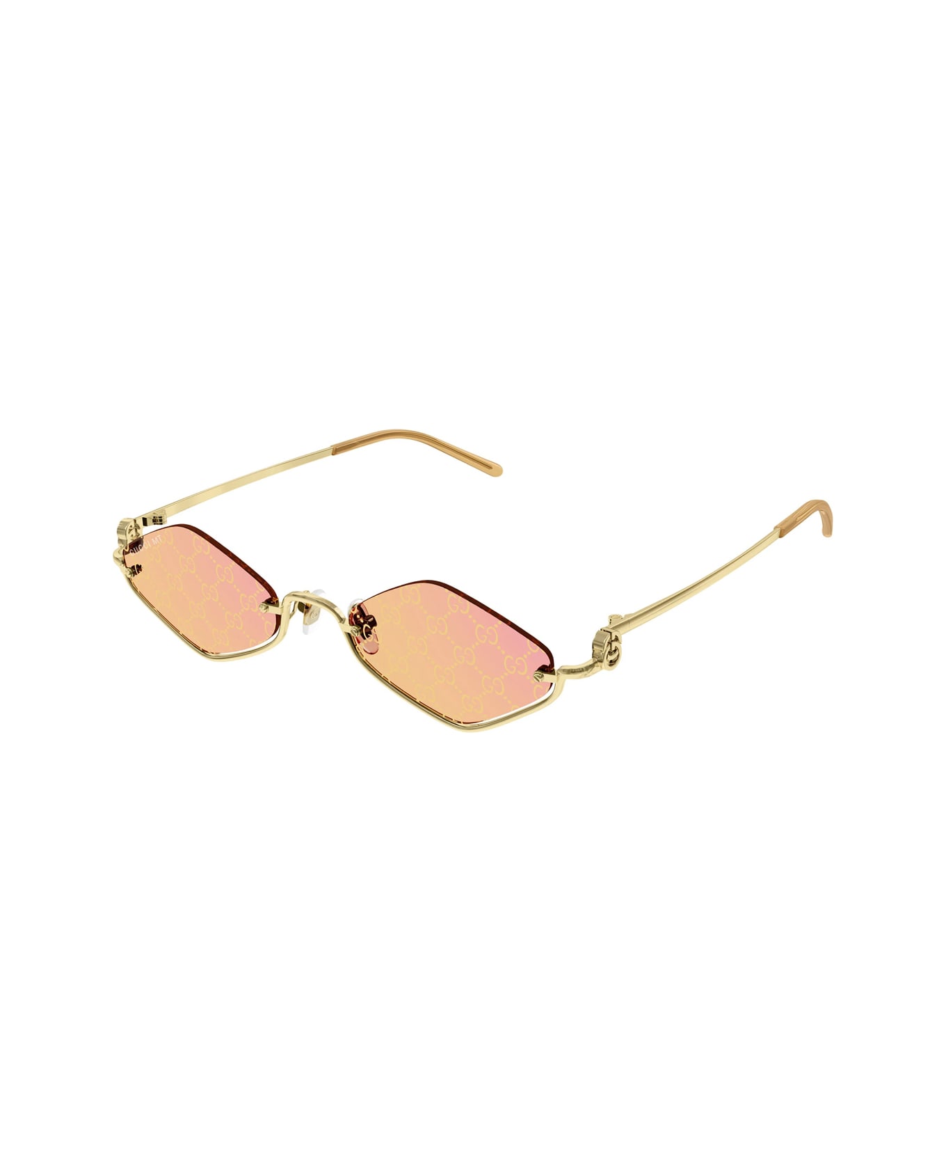 Gucci Eyewear Gg1604s Linea Gg Logo 004 Gold Yellow Sunglasses - Oro
