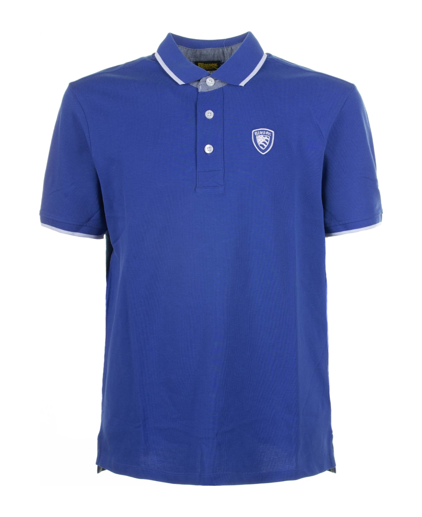 Blauer Blue Short-sleeved Polo Shirt With Inserts - MOLTO BLU
