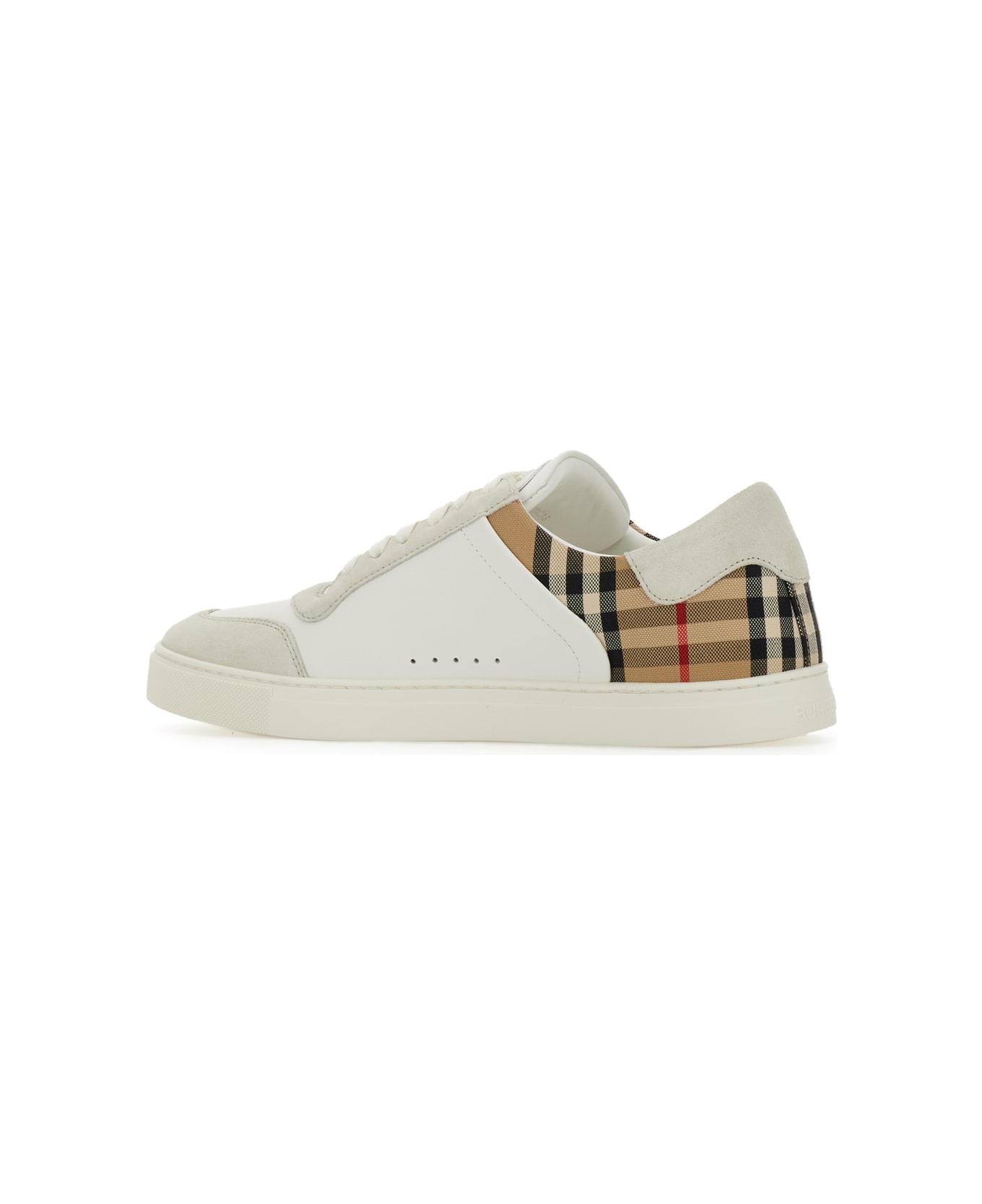 Burberry Multicolor Suede And Leather Sneakers - ARCHIVEBEIGEIPCHK