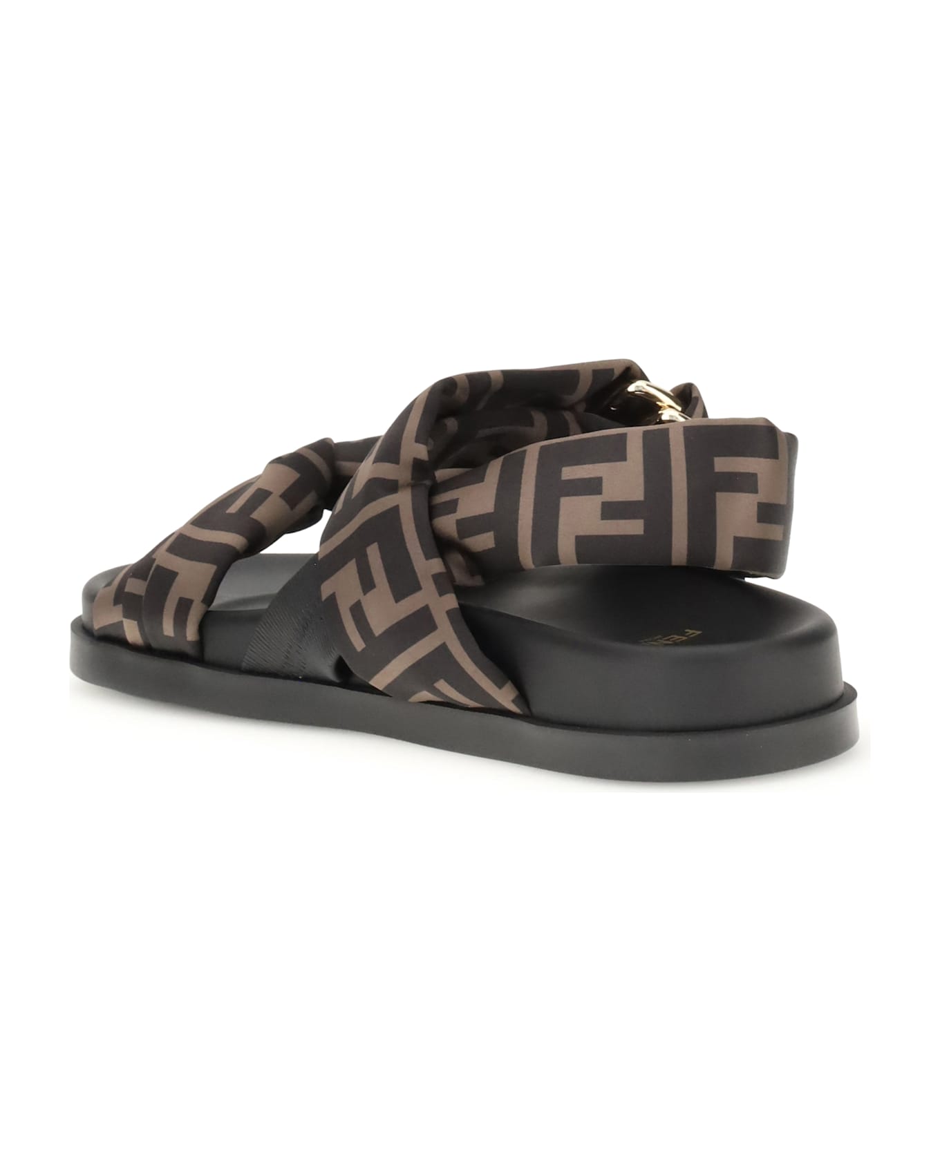 Fendi Ff Satin Sandals