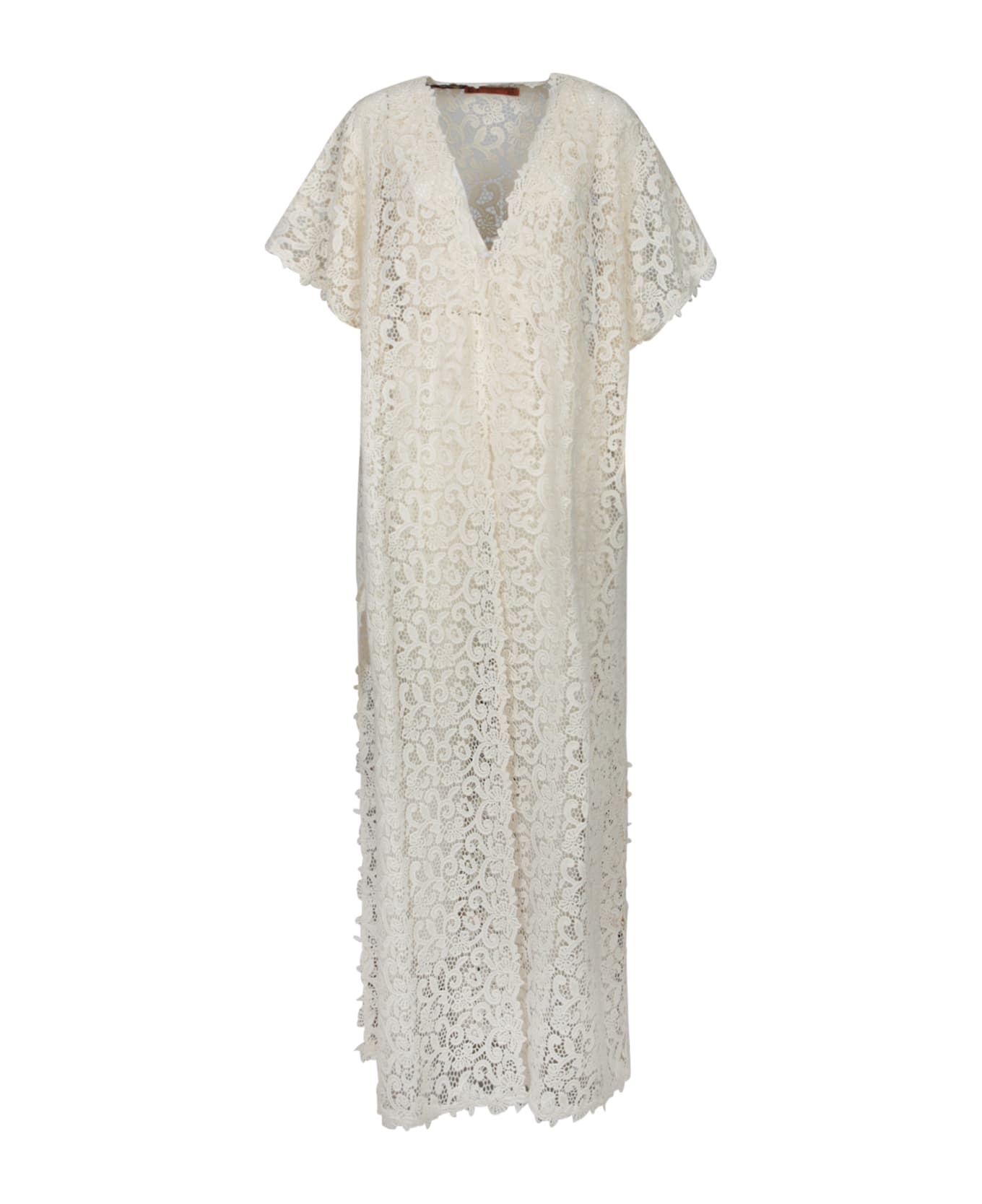 Ermanno Scervino White Macramã© Duster Coat - White