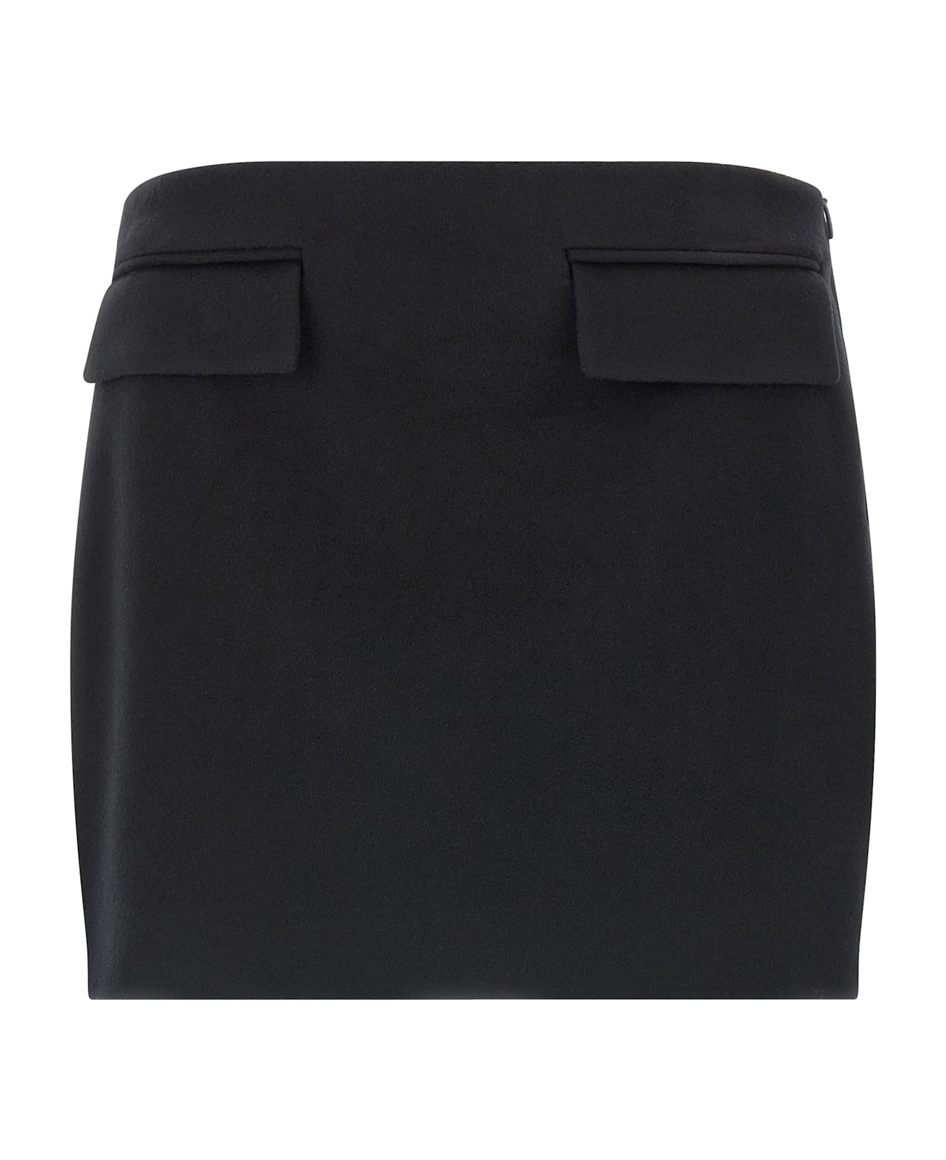 Ferragamo Cashmere Wool Skirt - Black  