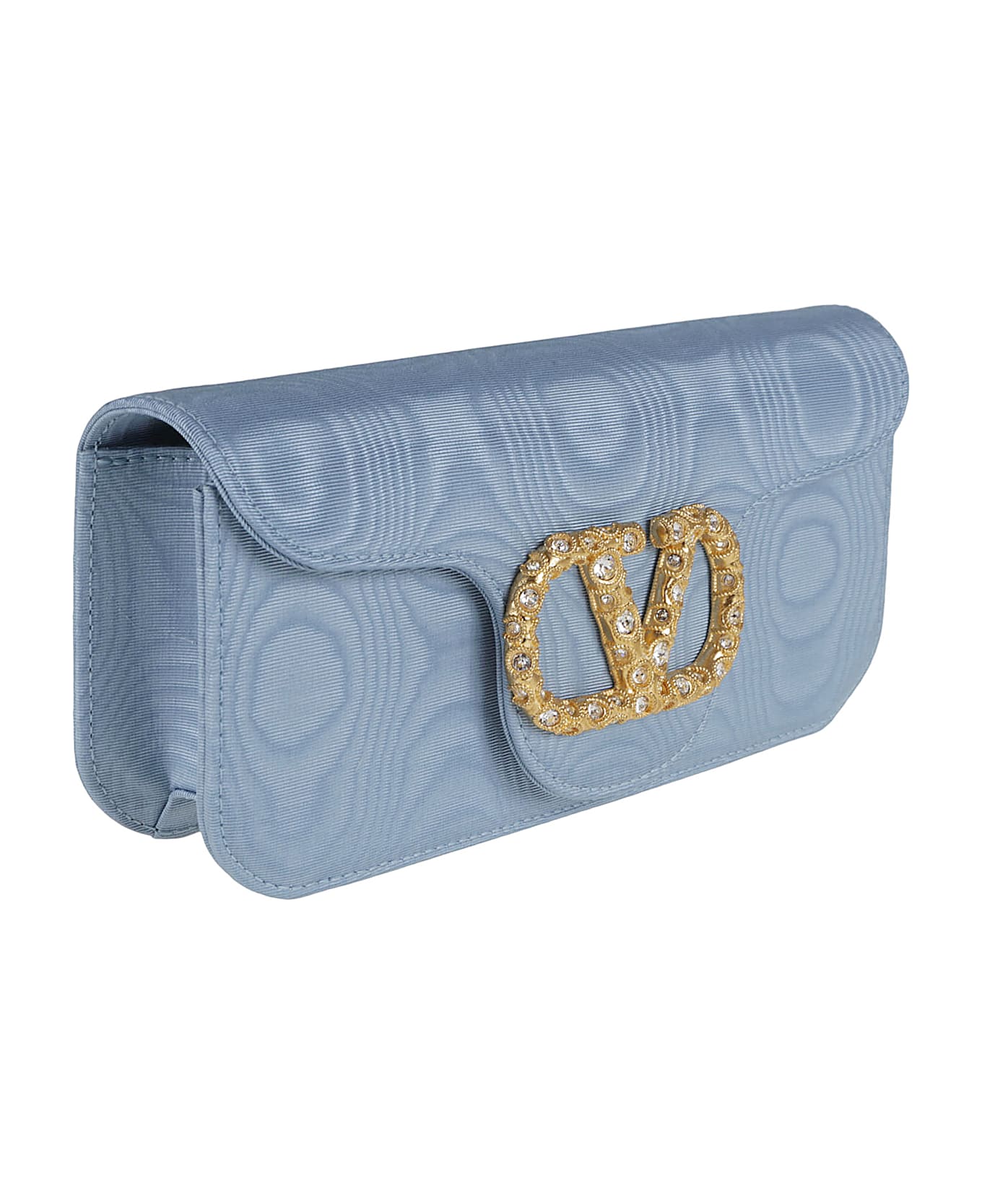Valentino Garavani Clutch Loco` - S Cloudy Blue Crystal