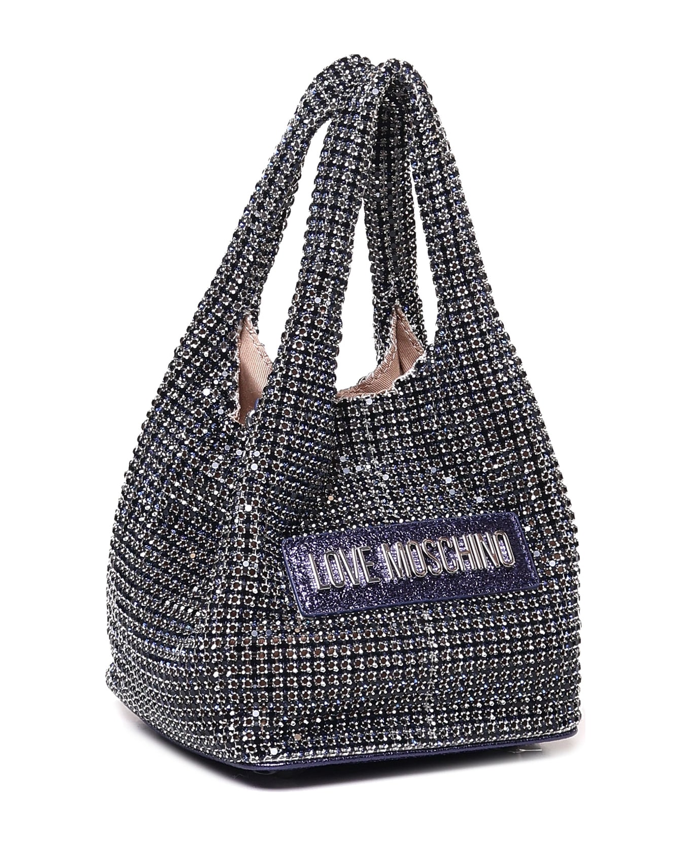 Love Moschino Stone Strass Mini Bag - MIDNIGHT