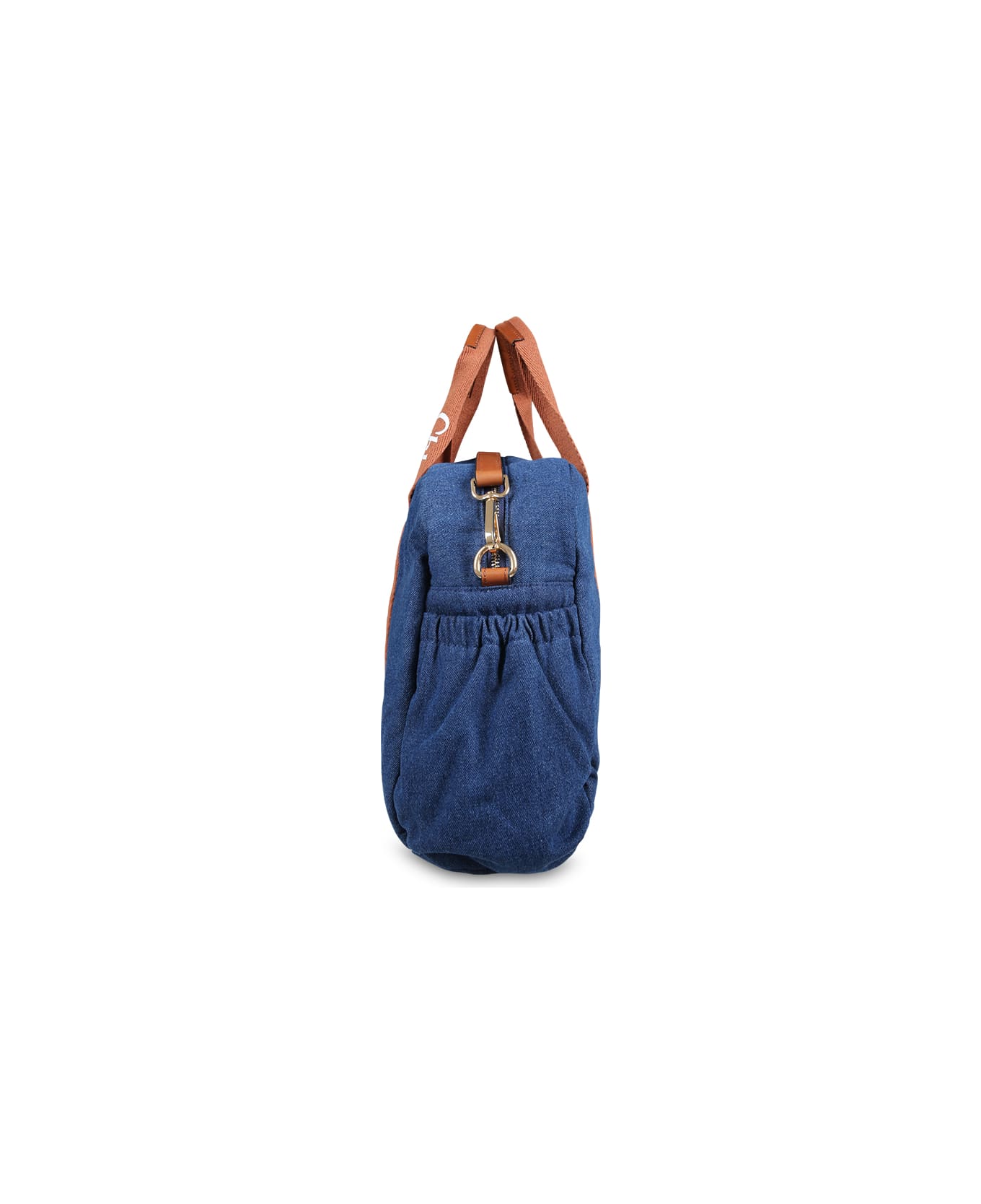 Chloé Blue Changing Bag For Babykids With Logo - Denim