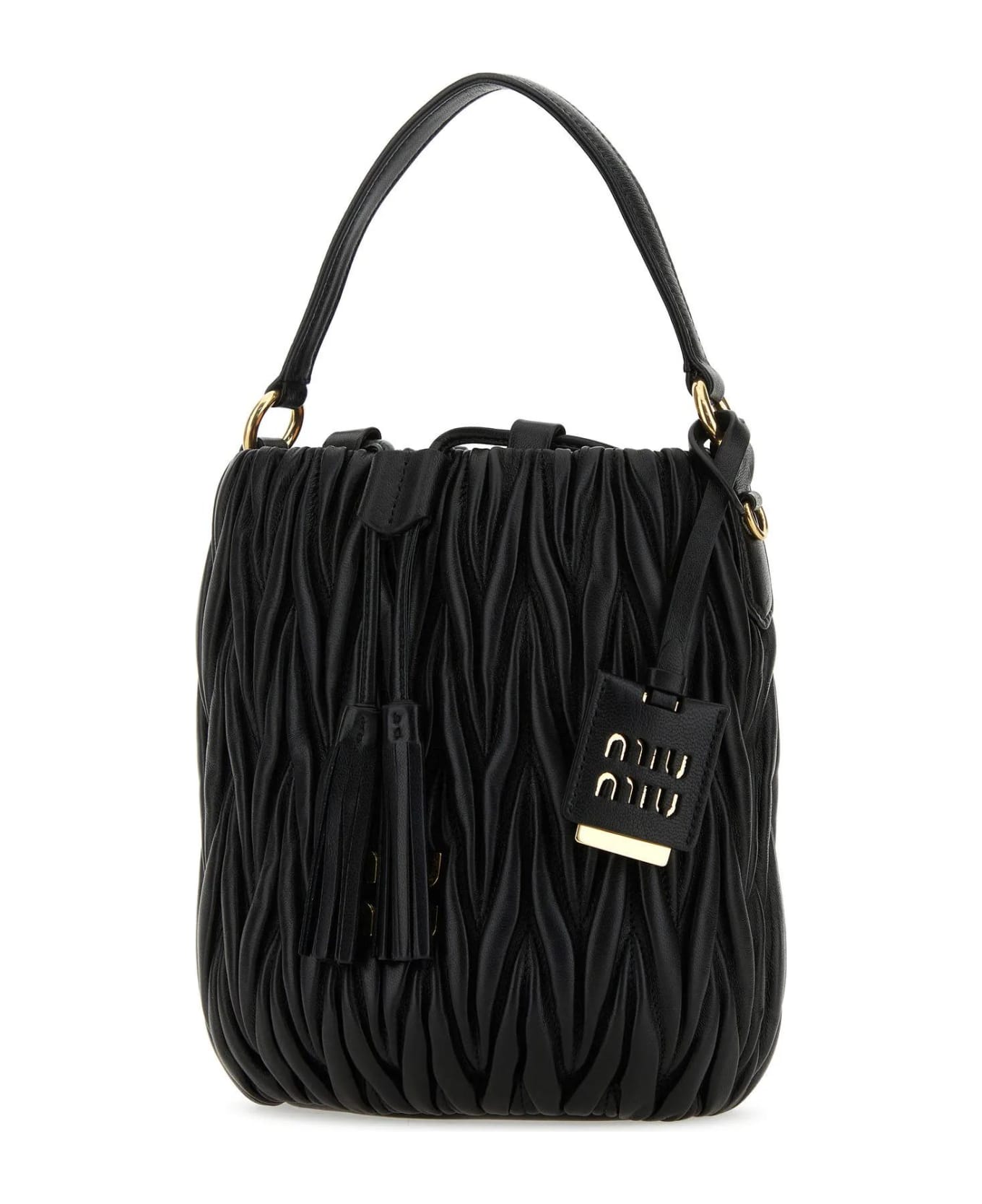 Miu Miu Black Nappa Leather Handbag - Black