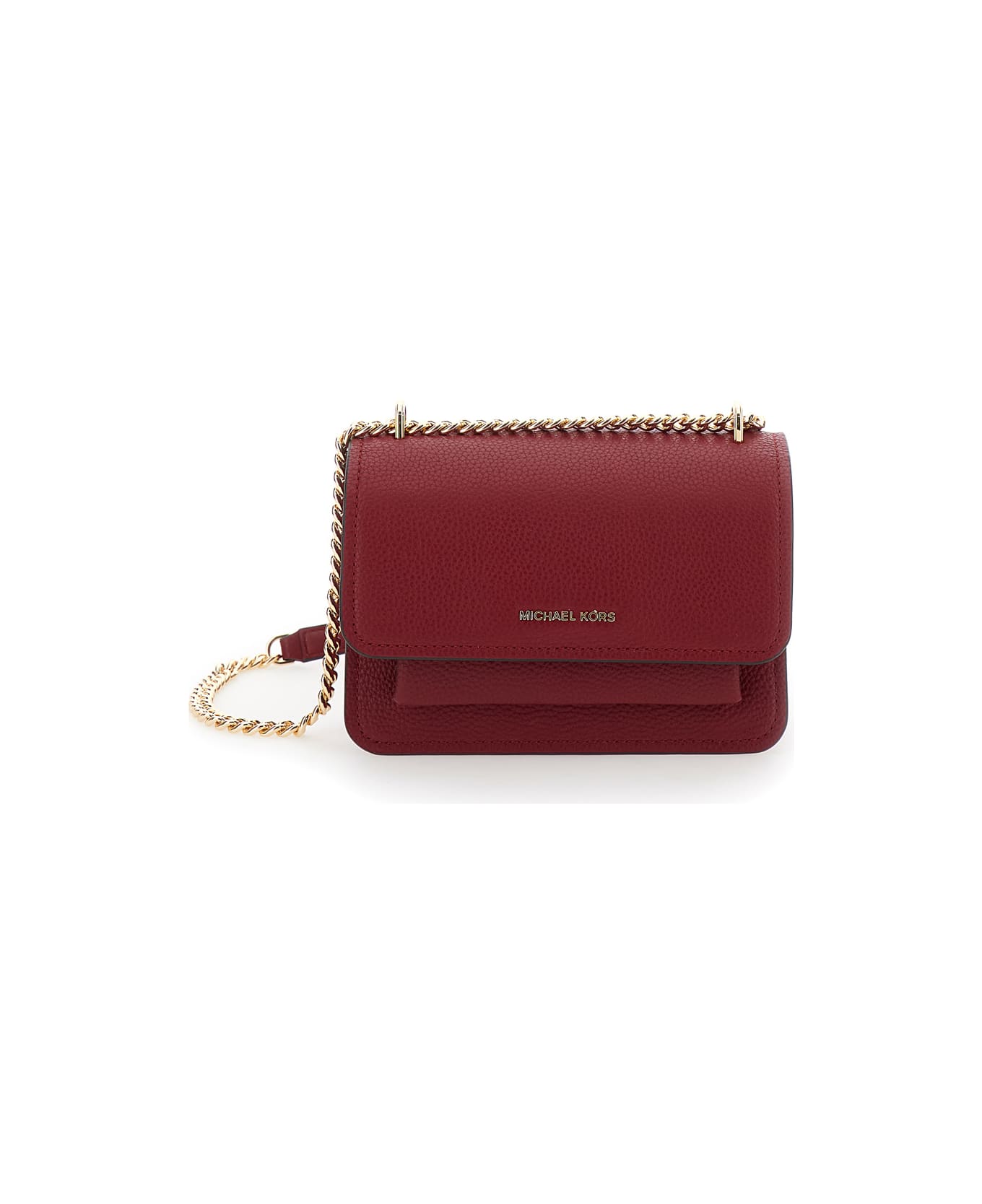 MICHAEL Michael Kors Red Crossbody Bag With Logo Lettering On The Front In Leather Woman - Red
