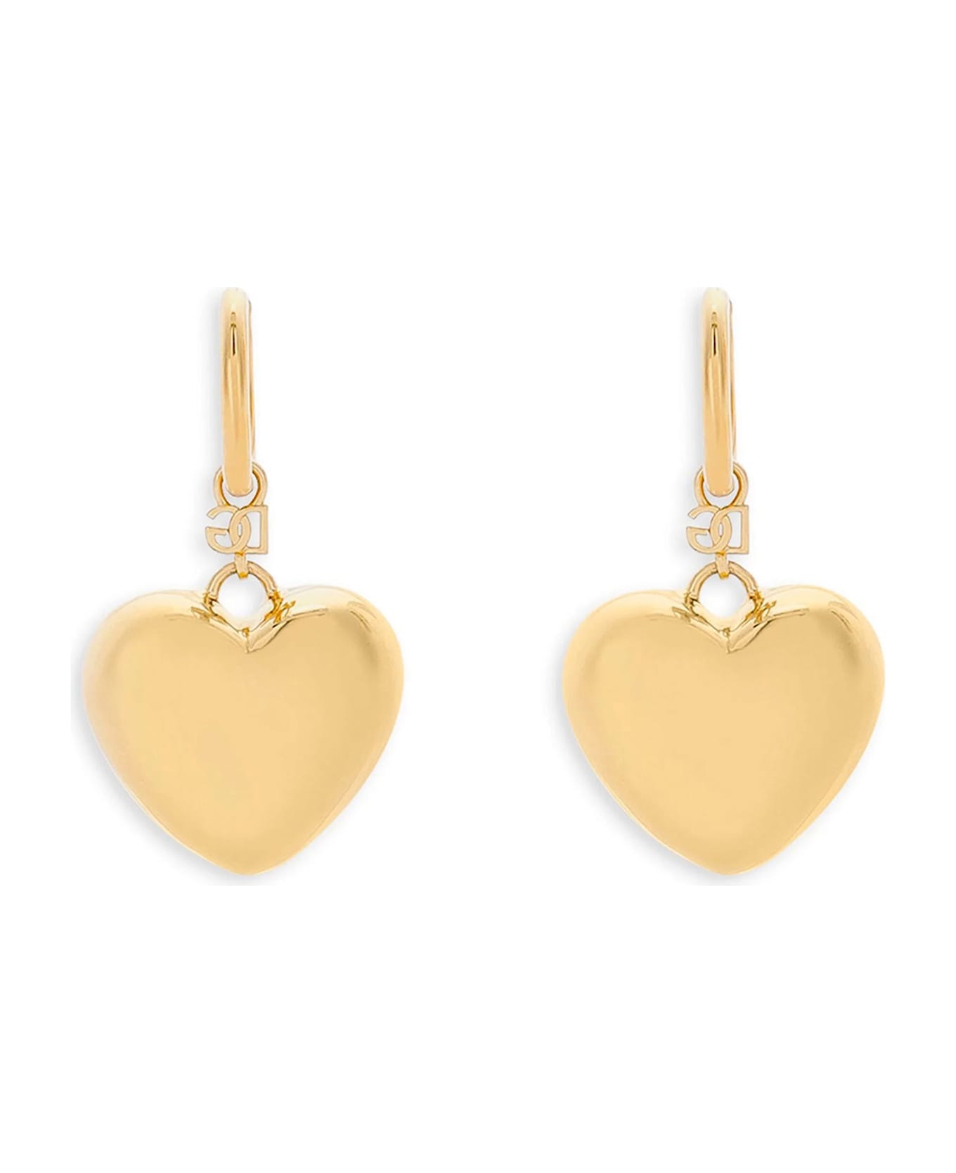 Dolce & Gabbana Heart Pendant Earrings - Gold