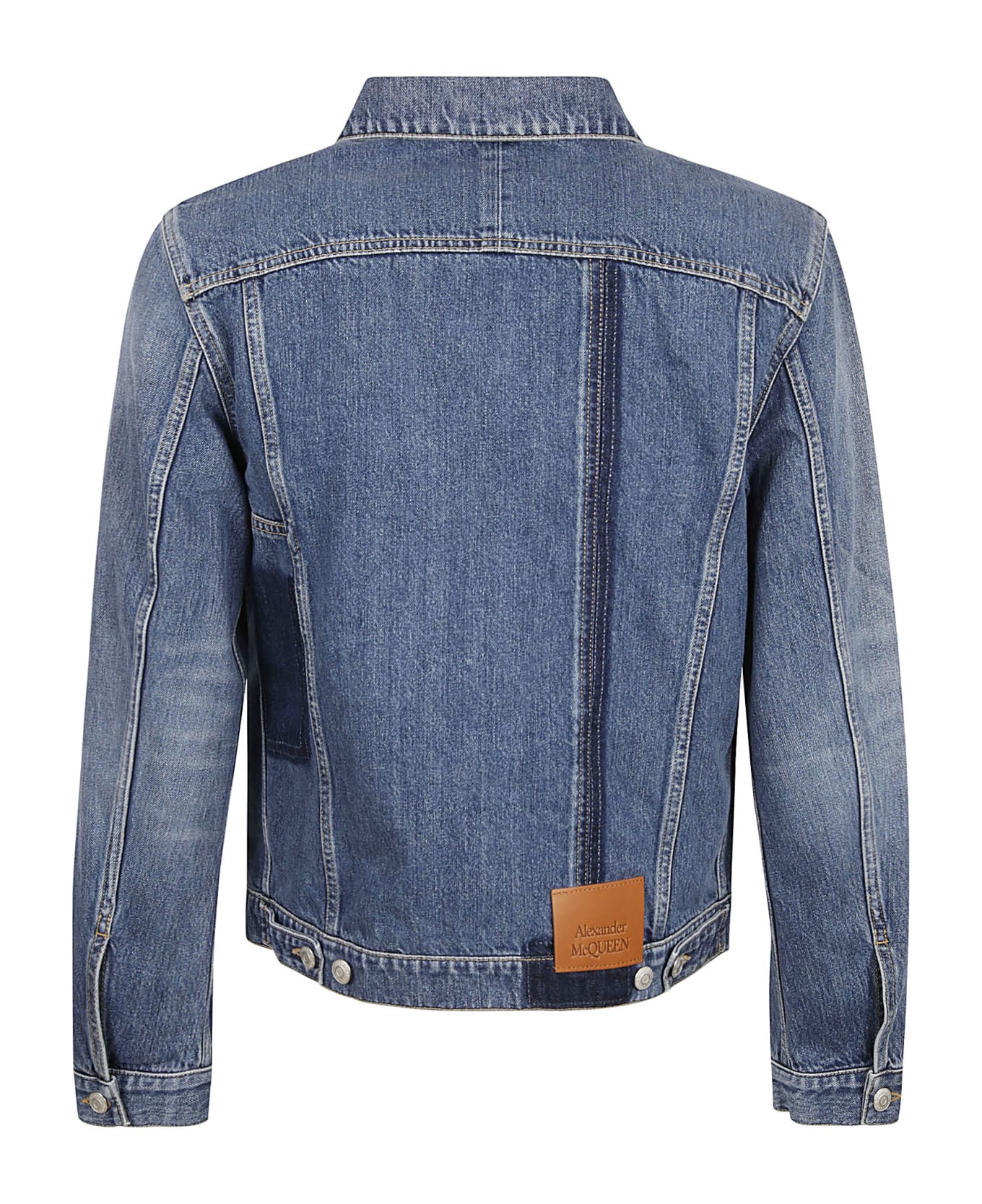 Alexander McQueen Reconstructed Dn Jacket - Blue Washed