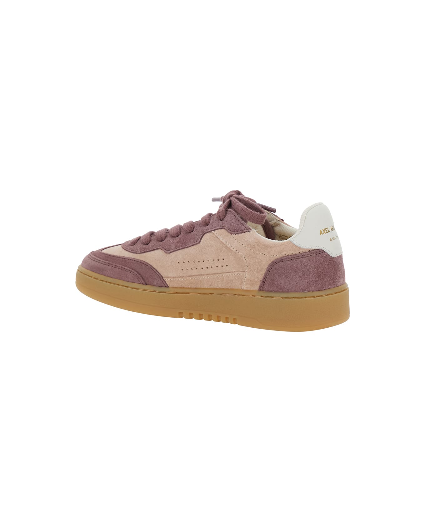 Axel Arigato 'dice T-toe' Pink Low Top Sneakers With Contrasting Heel With Logo Lettering In Suede Woman - Pink スニーカー