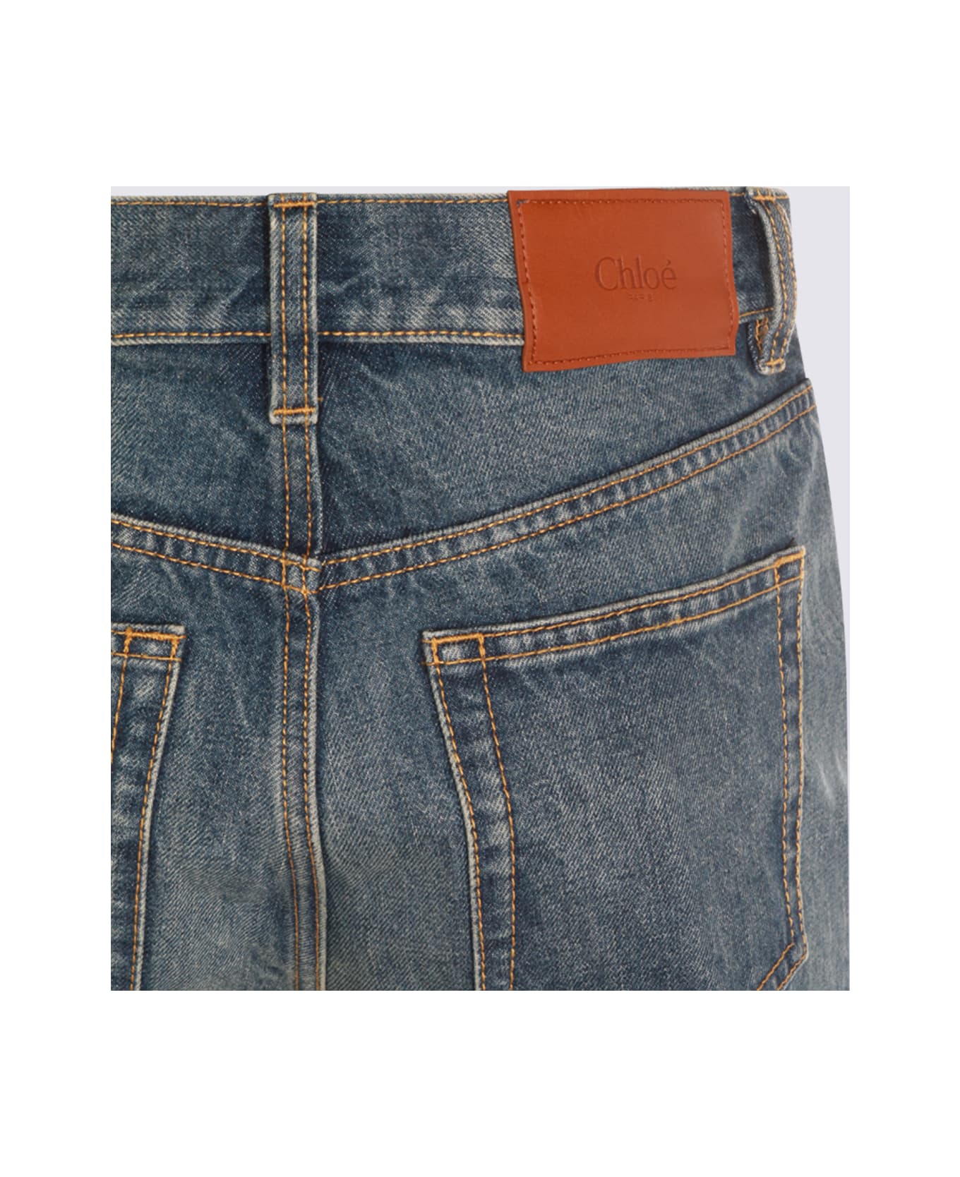Chloé Blue Cotton Jeans - FADED INDIGO