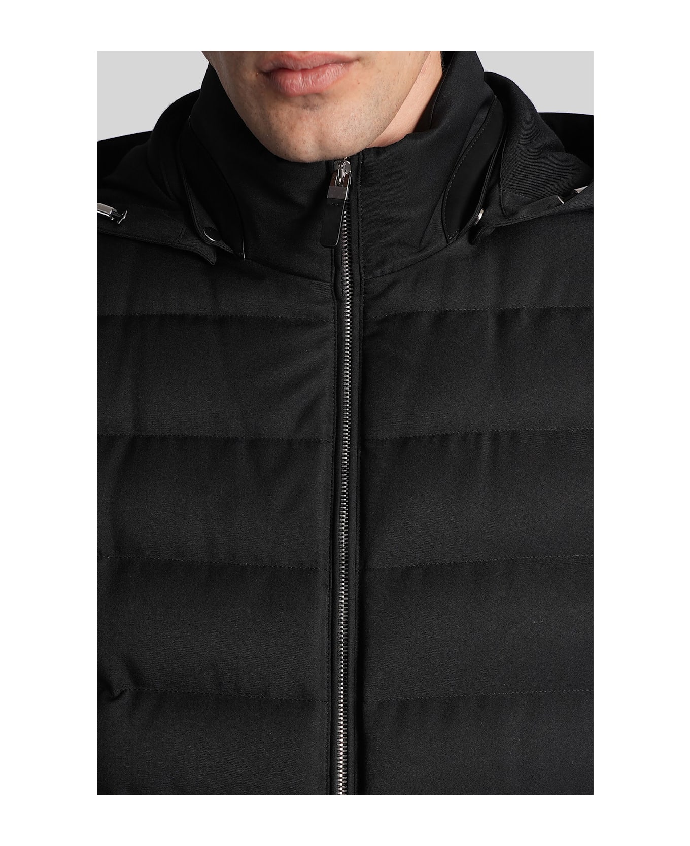 Zegna Puffer In Black Polyester - black