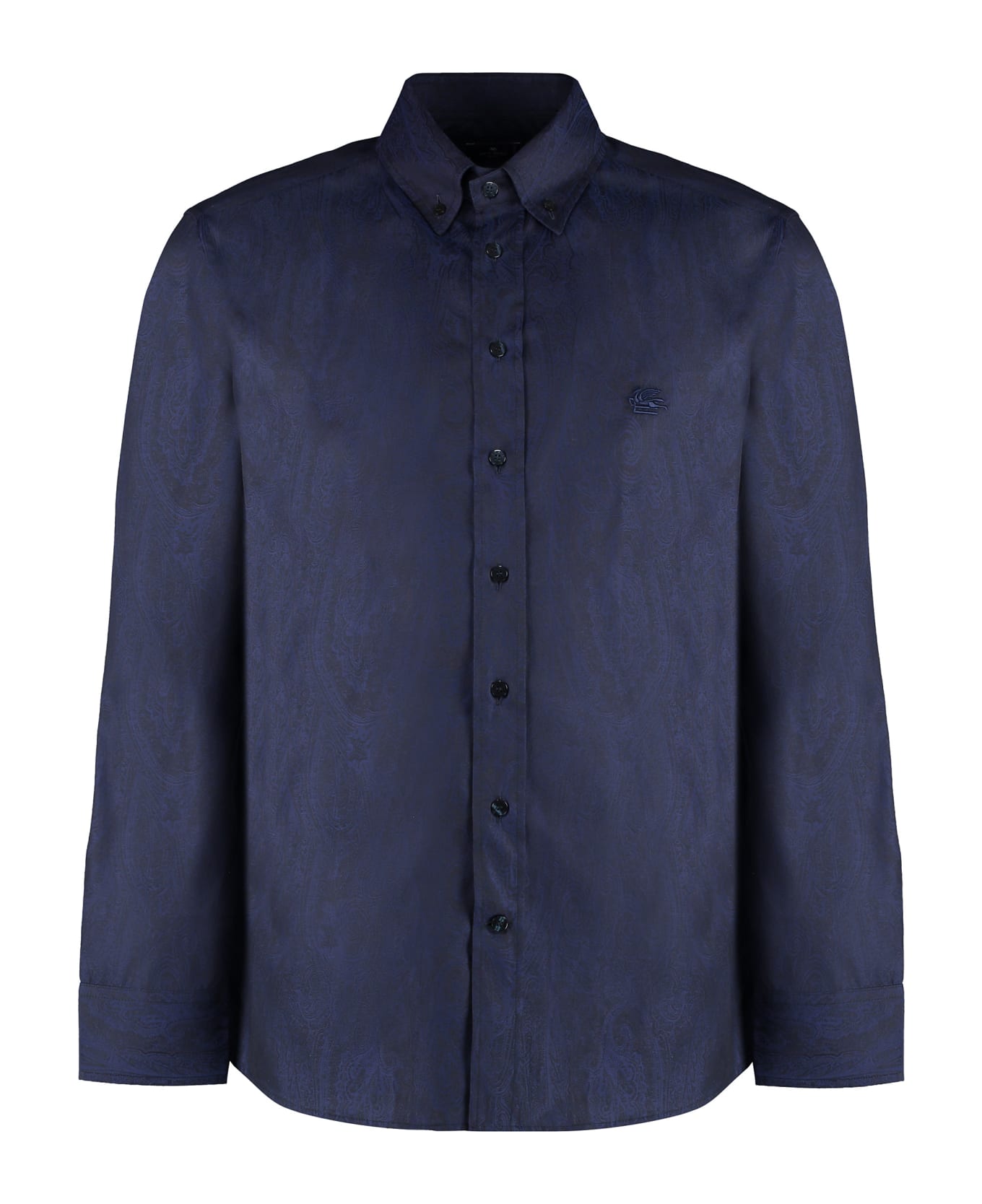 Etro Button-down Collar Cotton Shirt - blue