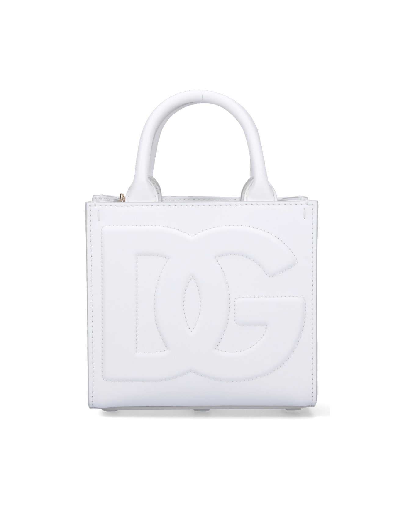 Dolce & Gabbana 'dg' Mini Tote - White トートバッグ