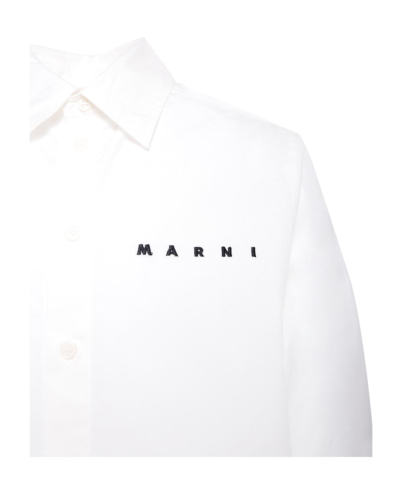 Marni White Shirt For Kids With Logo - White