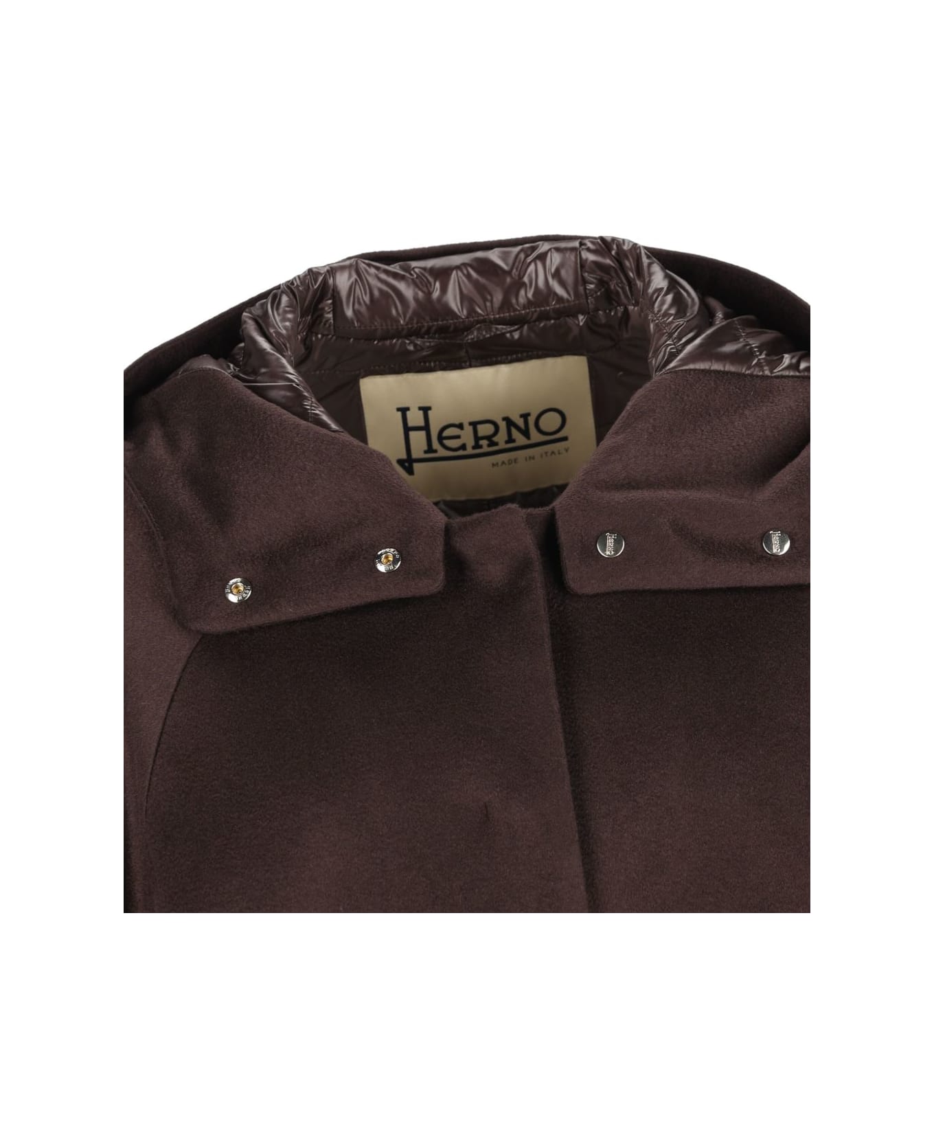 Herno Cashmere And Nylon Cape - Brown