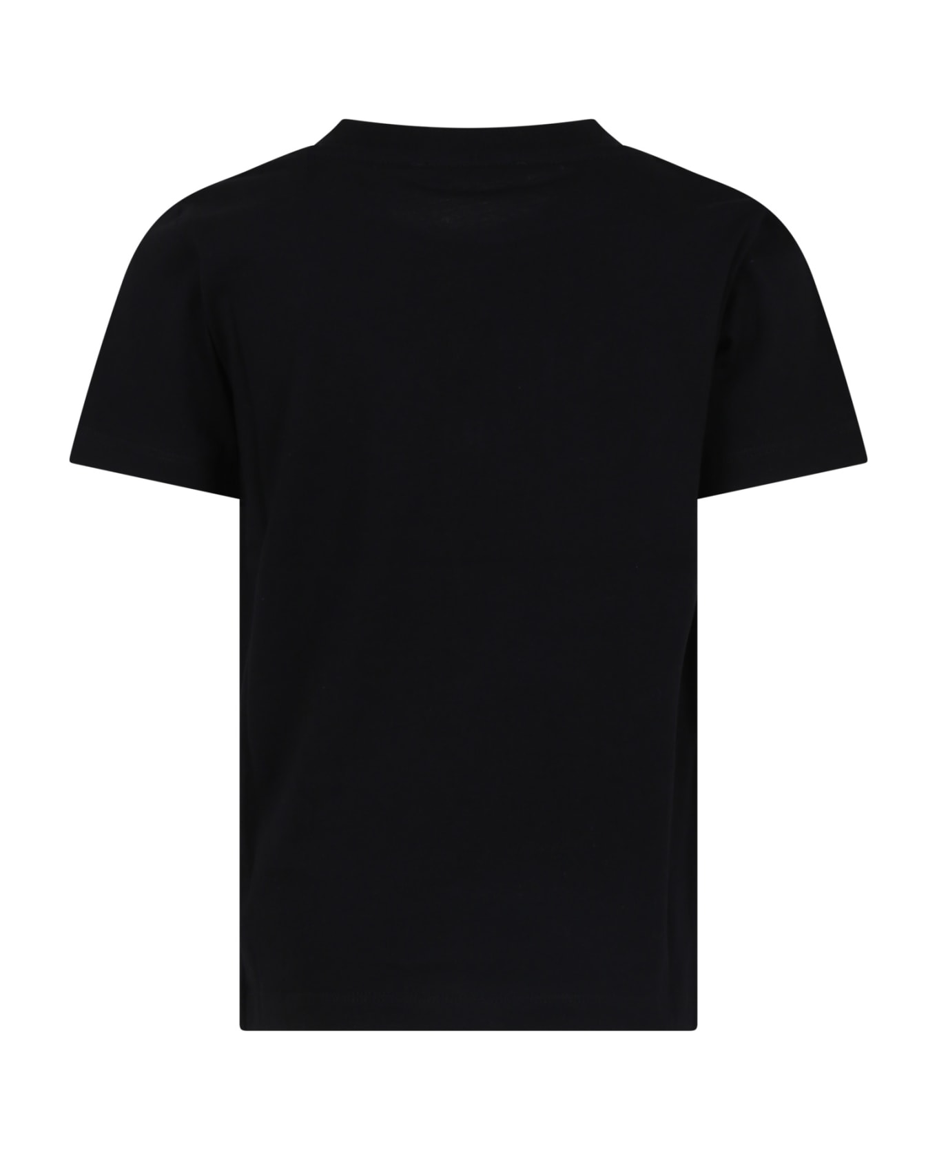 Balmain Black T-shirt For Kids With White Logo - Black