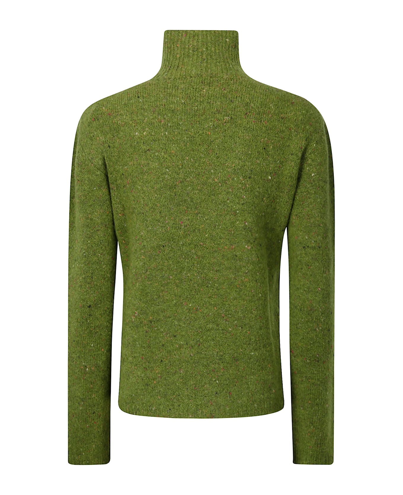 Hira Alpaca High Collar - GREEN