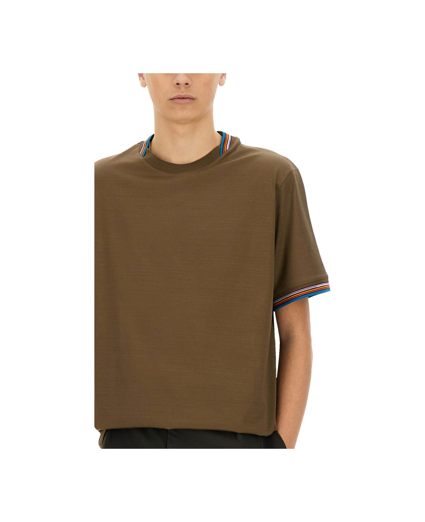 Paul Smith Cotton T-shirt - BROWN