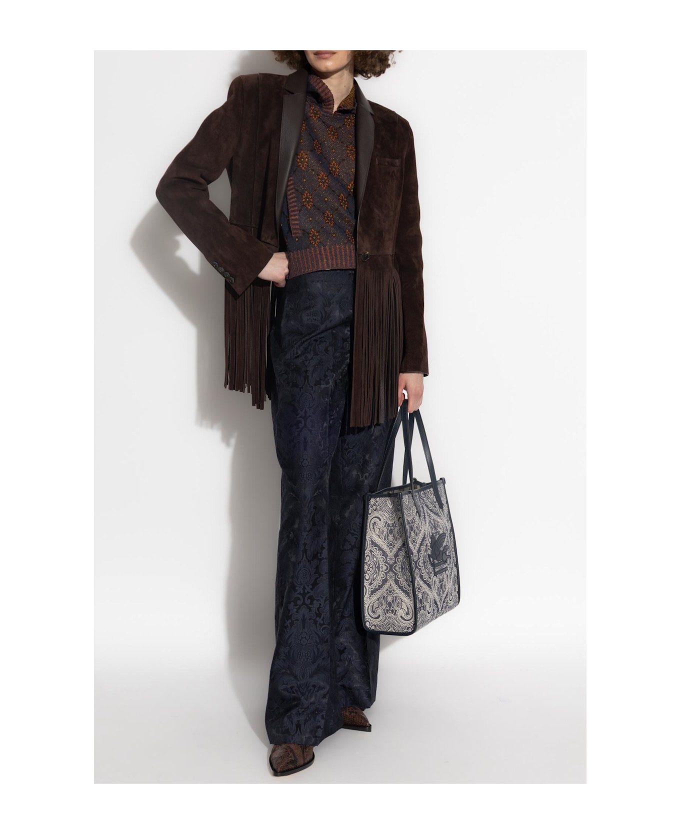 Etro Leather Jacket - Brown