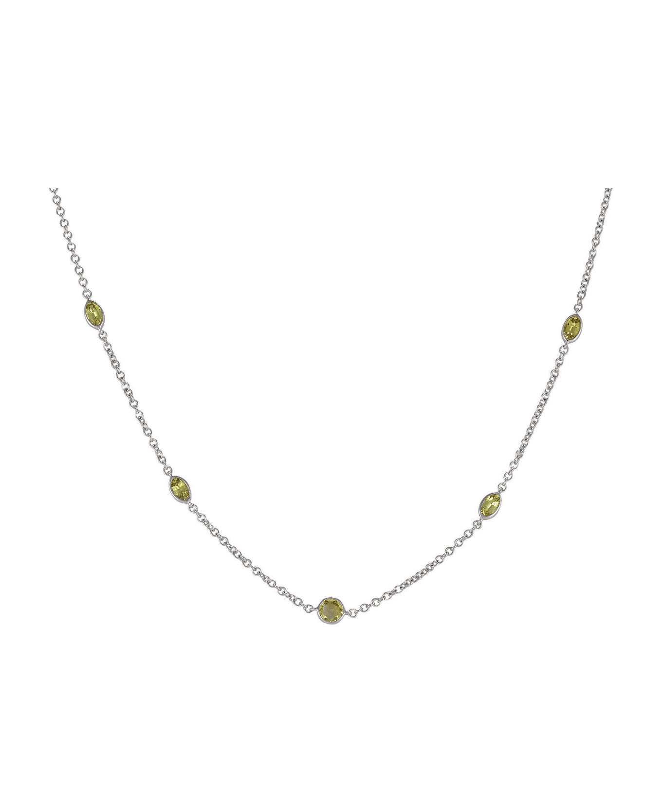 Lo Spazio Jewelry Lo Spazio Yellow Sapphire and Diamond Necklace - Yellow