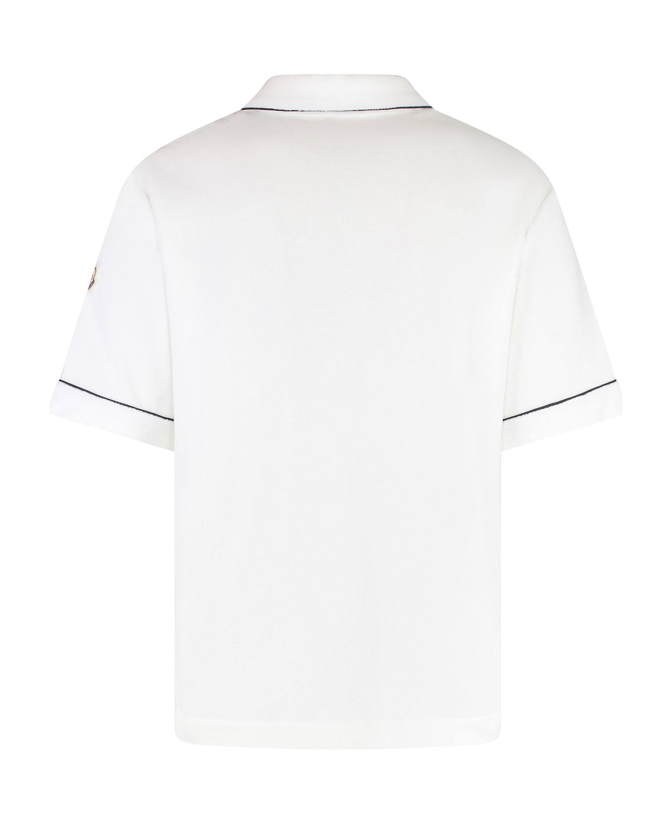 Moncler Towelling Polo Shirt - White