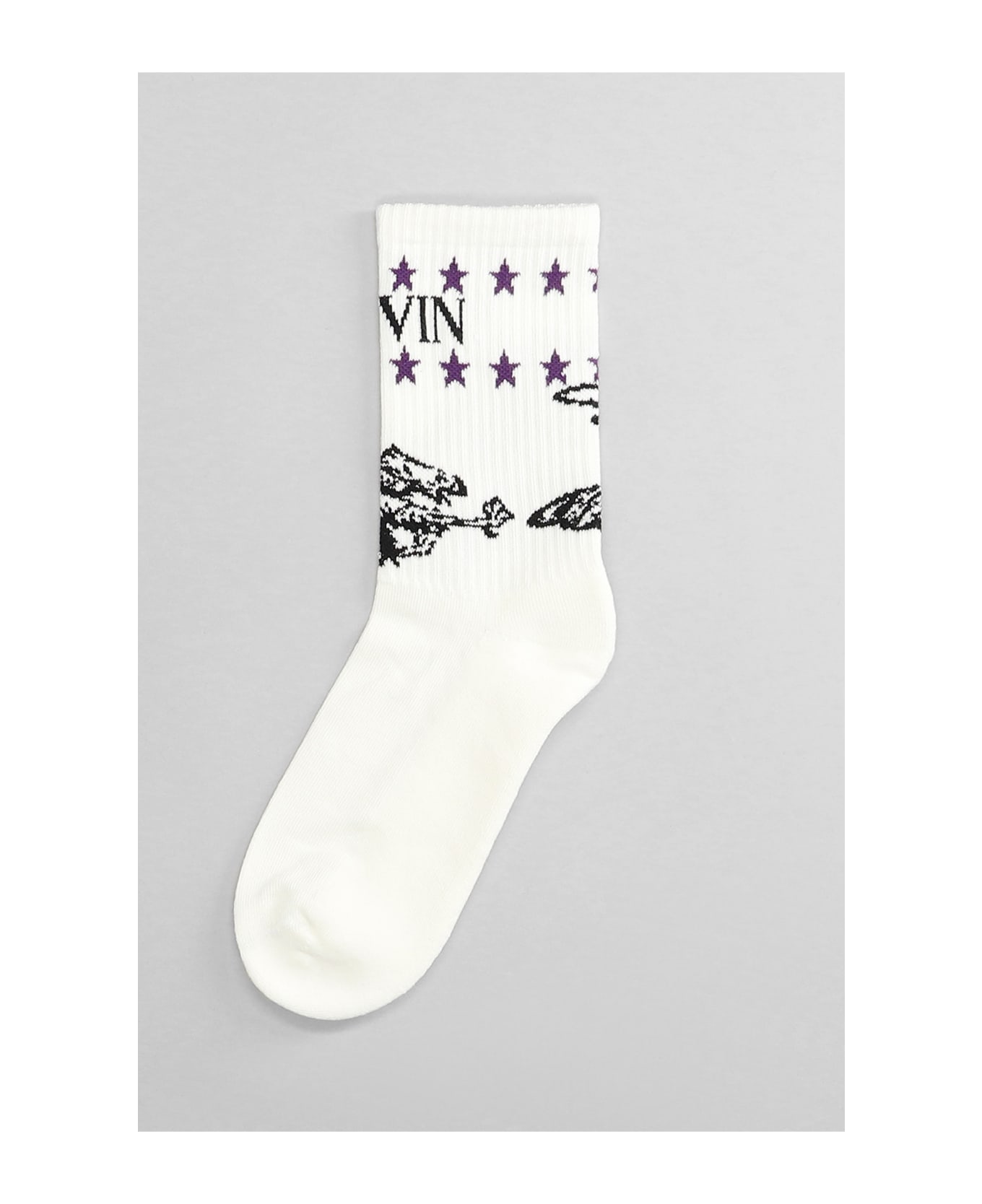 Lanvin Socks In White Cotton - white 靴下