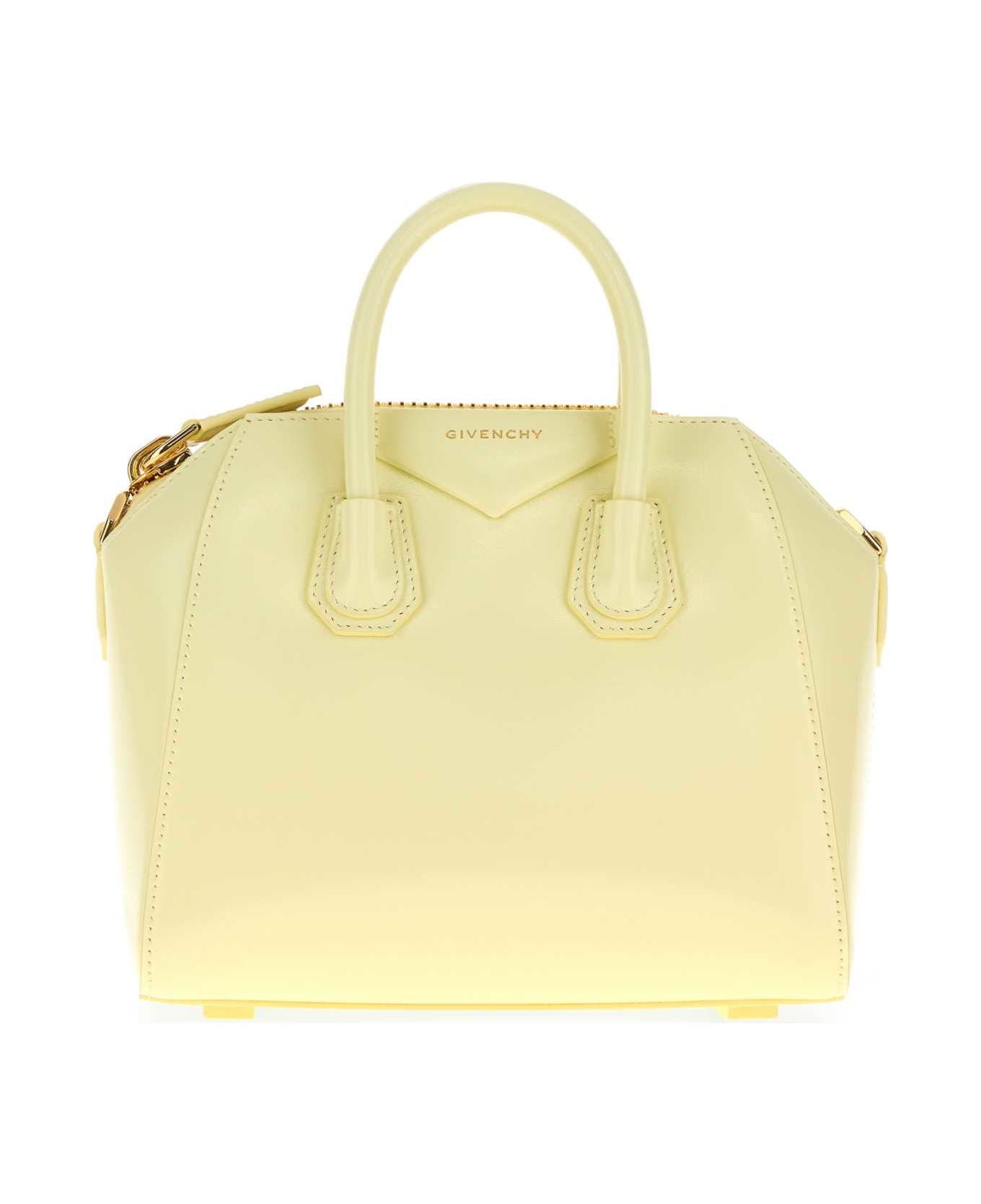 Givenchy Cream Leather Mini Antigona Handbag - BUTTER