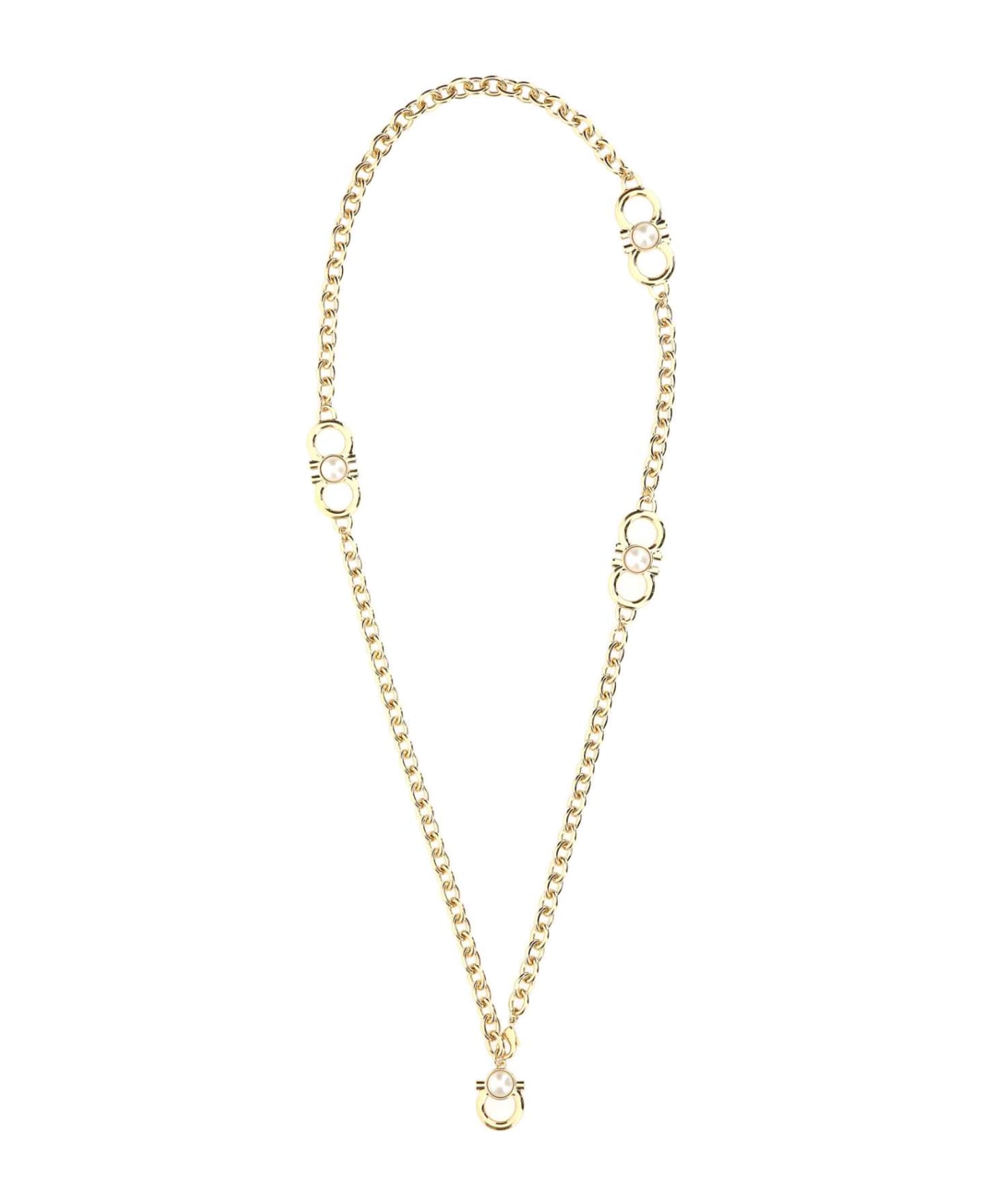 Ferragamo Golden Metal Necklace - OROPERBIA ネックレス