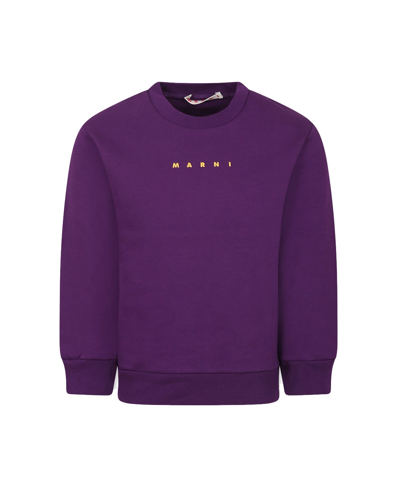 Marni Purple Sweatshirt For Kids With Logo - Violet