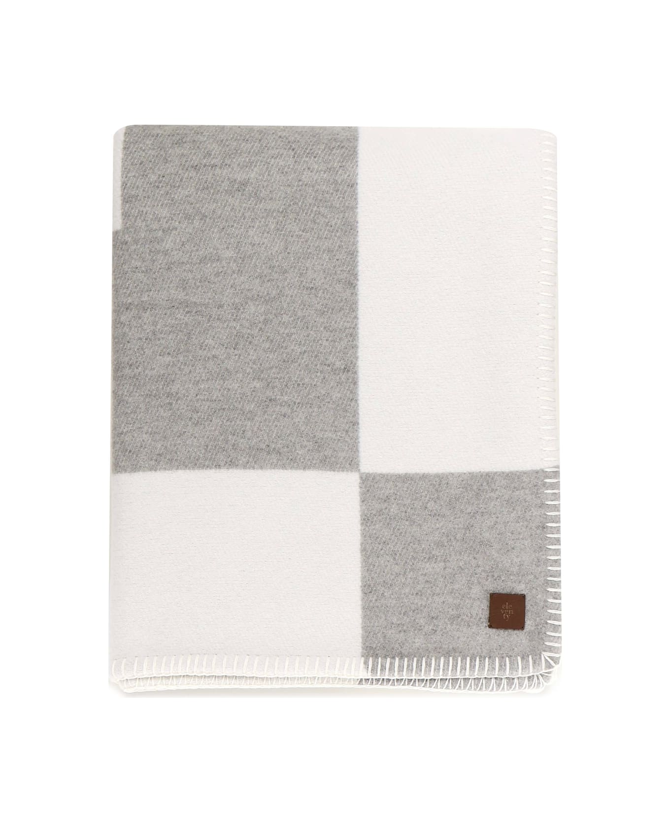 Eleventy Wool Throw - WHITE, GRAY