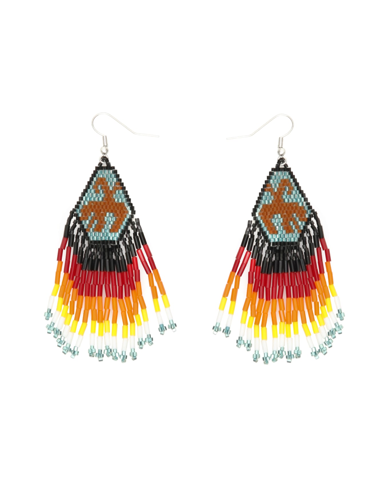 Jessie Western Rh Earrings - BLUE (Orange)