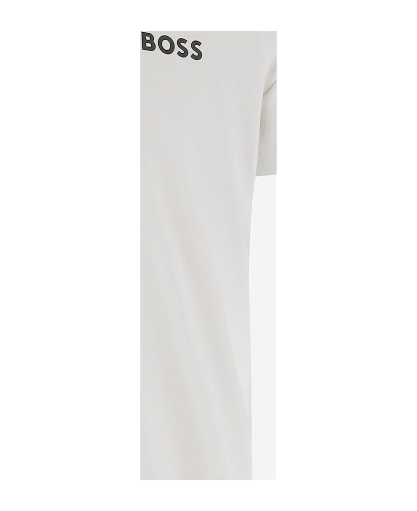 Hugo Boss Stretch Nylon T-shirt With Logo - White