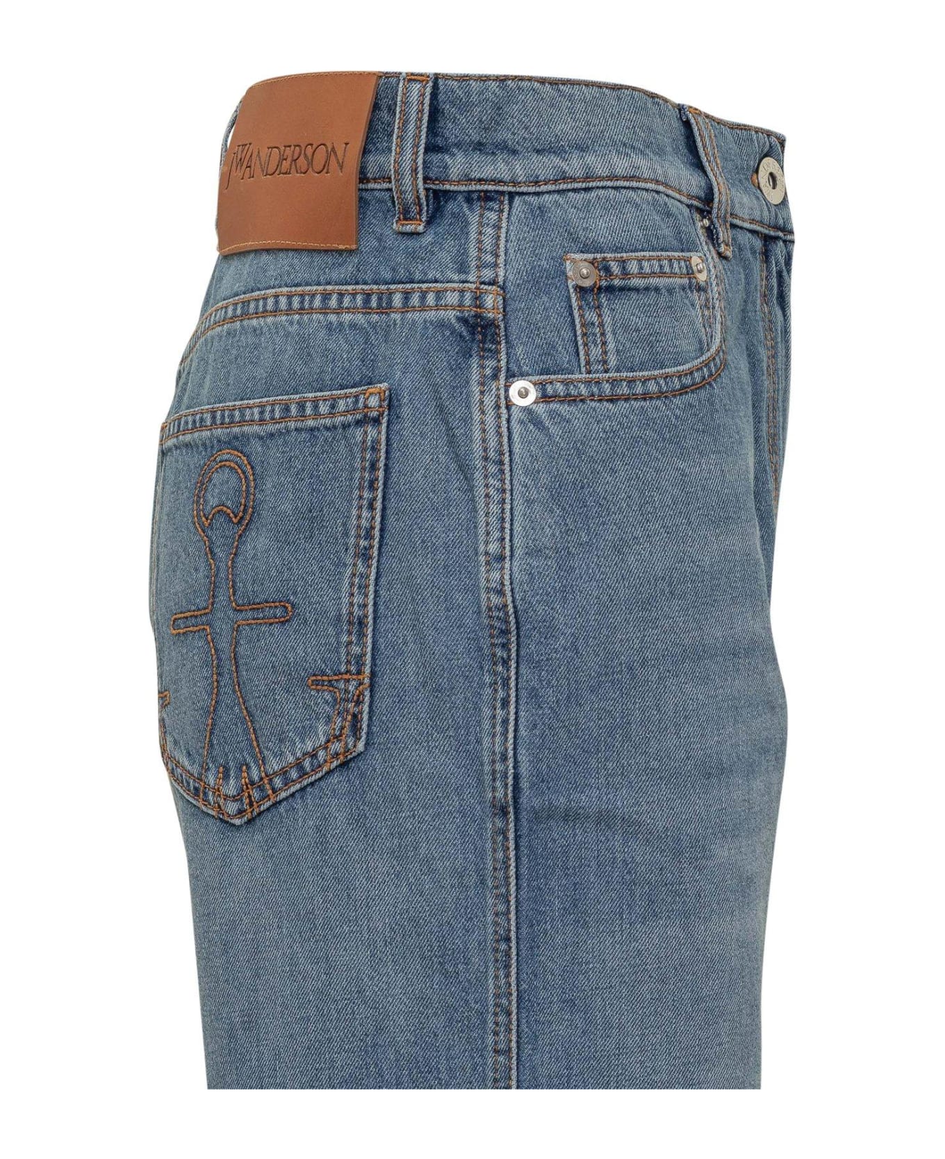 J.W. Anderson Cut-out Knee Bootcut Jeans - BLUE