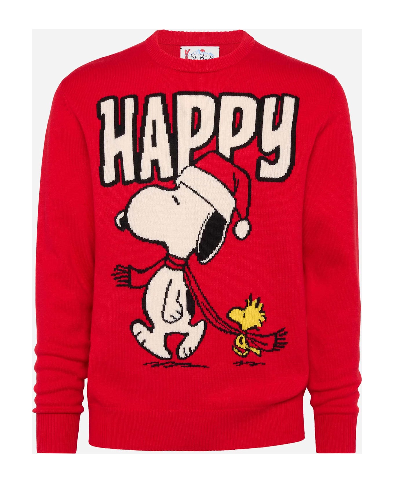 MC2 Saint Barth Sweater Heron With Snoopy Jacquard | Snoopy Peanuts® Special Edition - RED