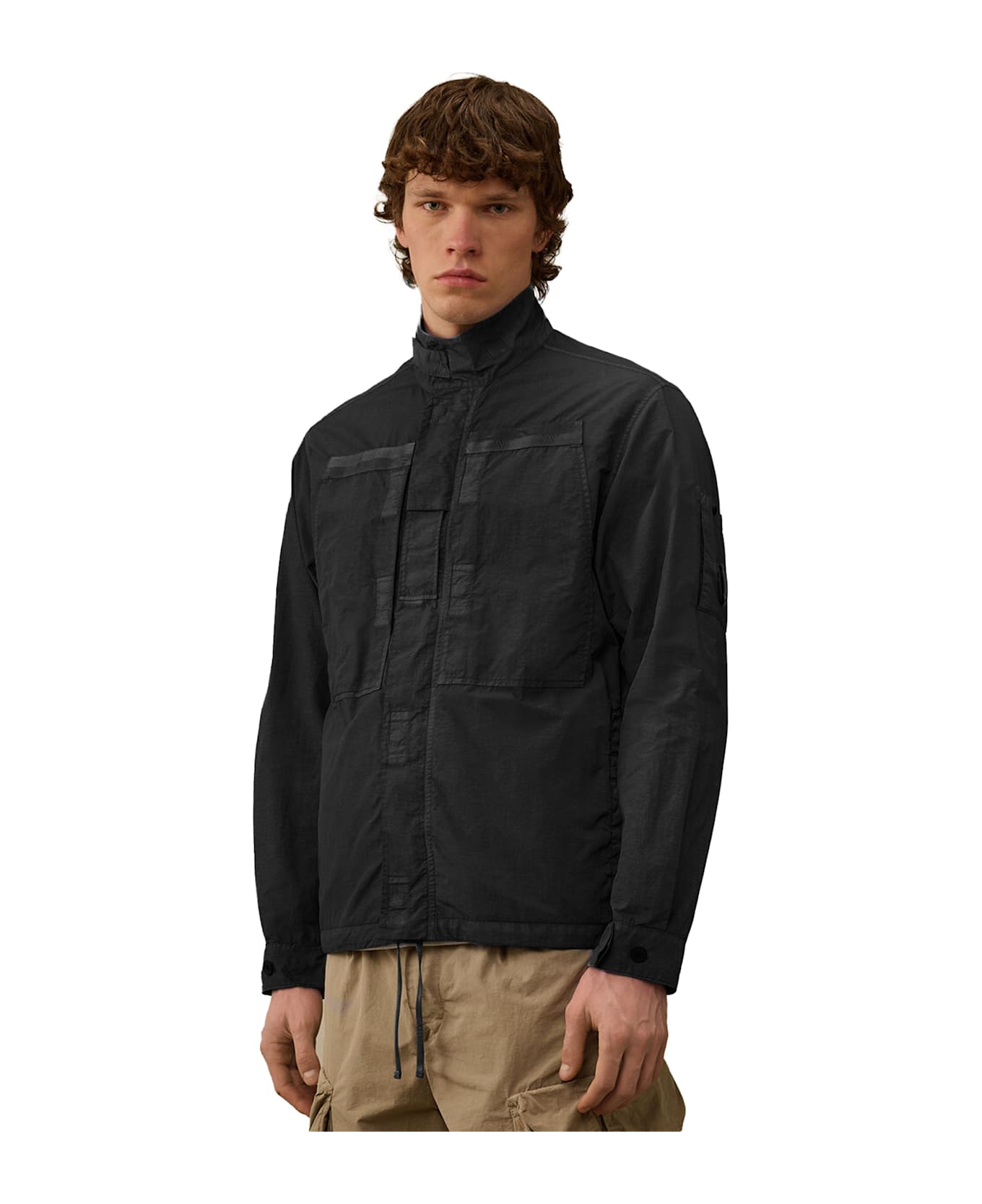 C.P. Company Flatt Nylon Jacket With Logo Iconic Detail