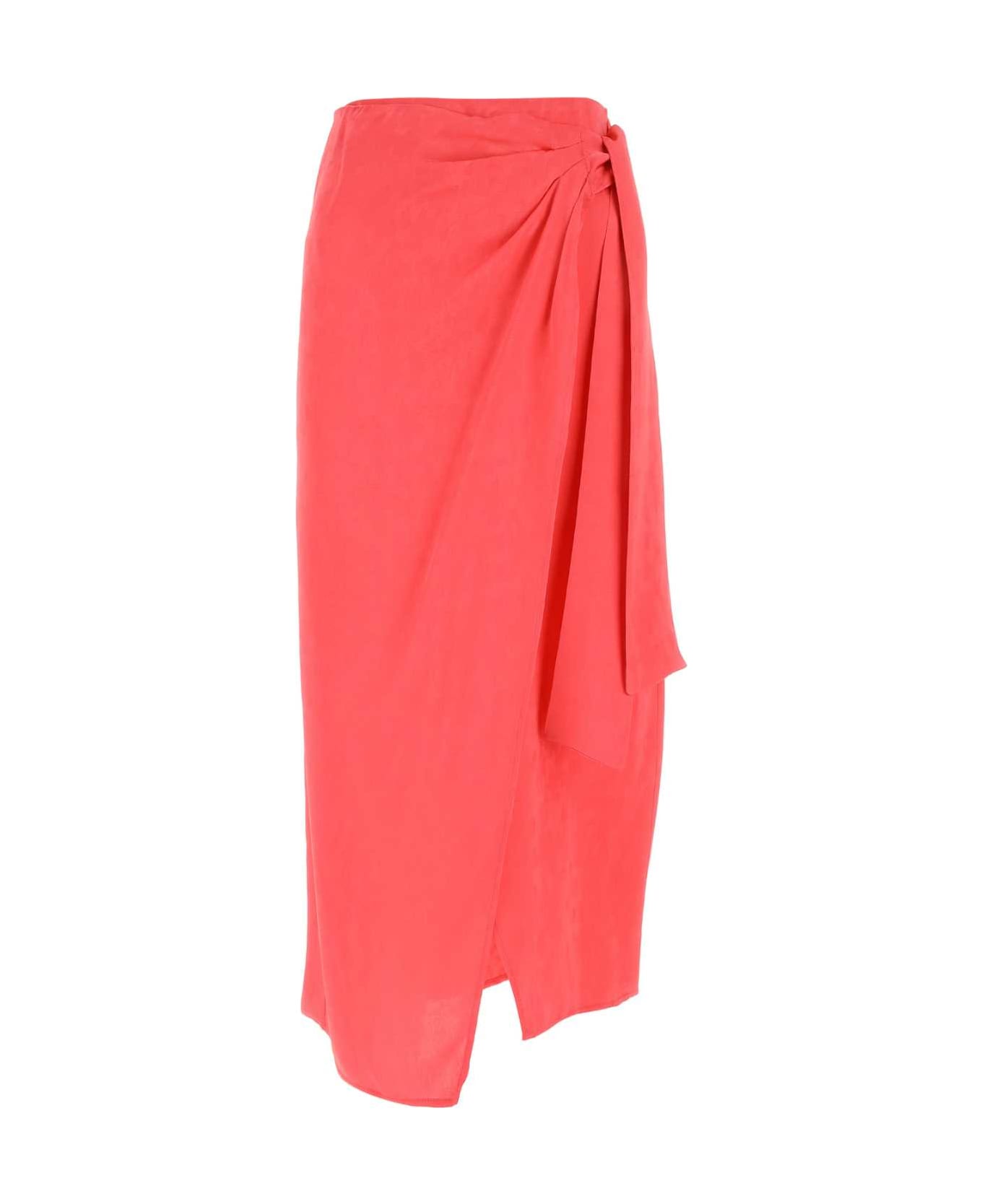 MSGM Coral Satin Skirt - 13 スカート
