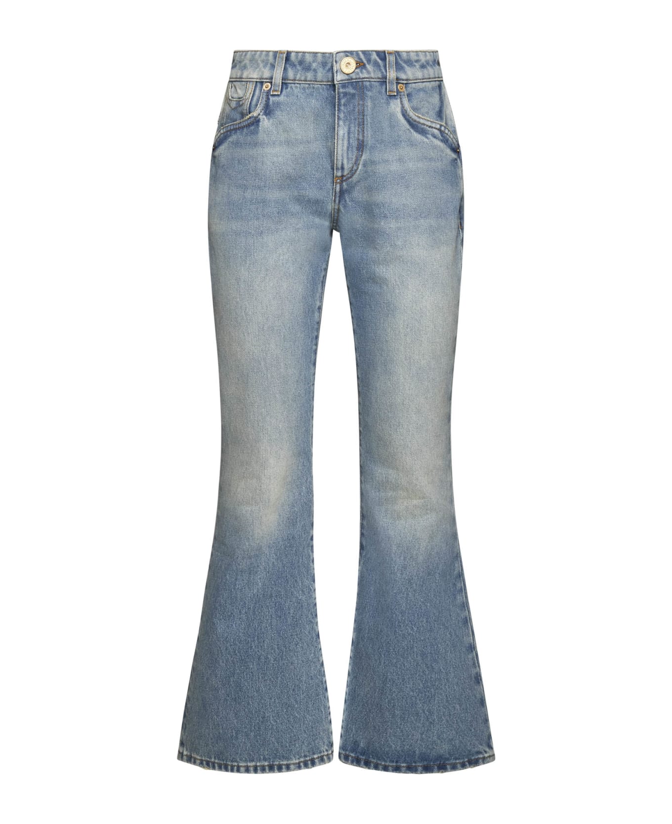Balmain Western Bootcut Denim Jeans - Blue jean
