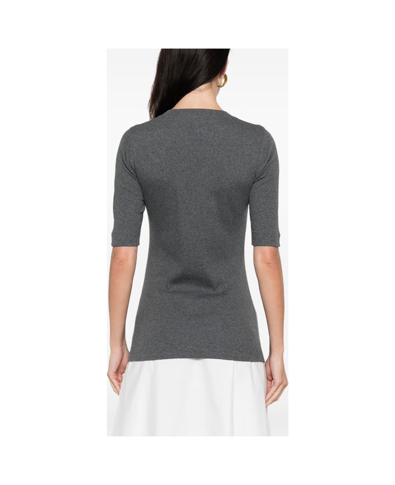 Brunello Cucinelli Cotton V-necked Sweater - Grey