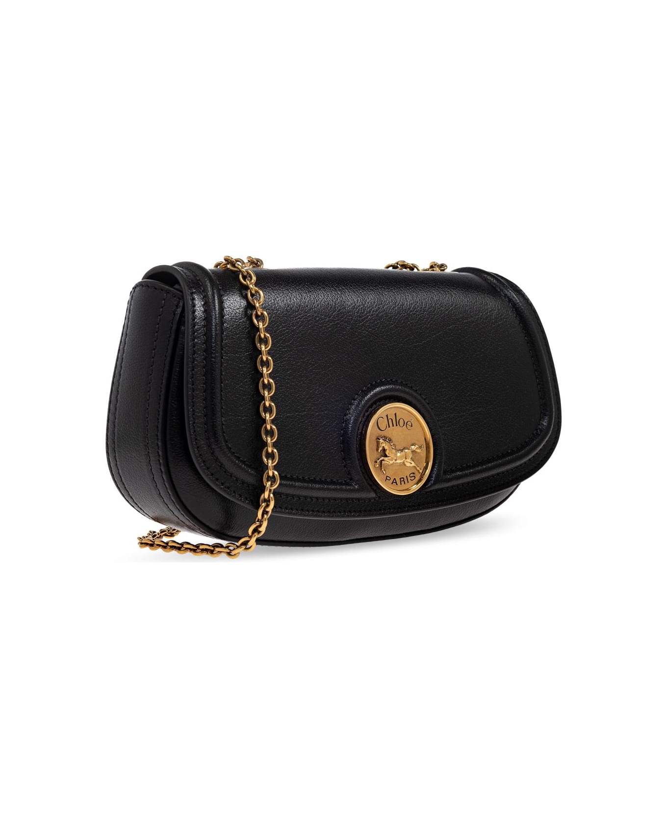 Chloé Shoulder Bag 
horse Medal Mini
 - BLACK