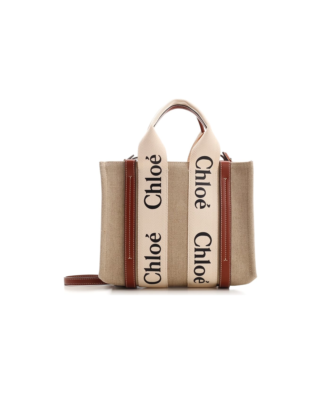 Chloé Small 'woody' Tote Bag - Brown