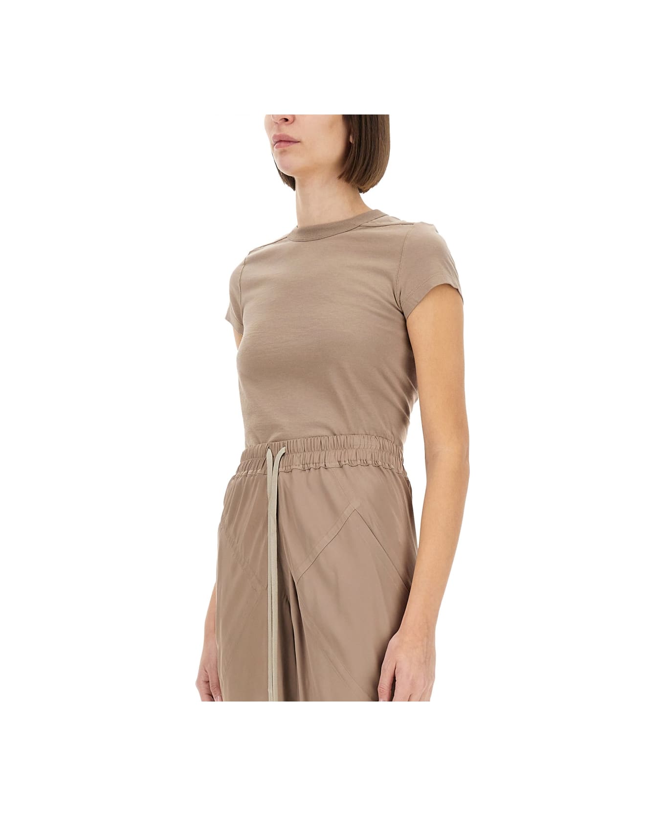 Rick Owens Cropped T-shirt - NUDE
