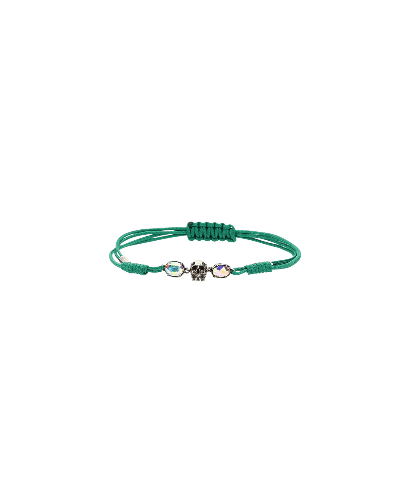 Alexander McQueen Skull Friendship Bracelet - Emerald