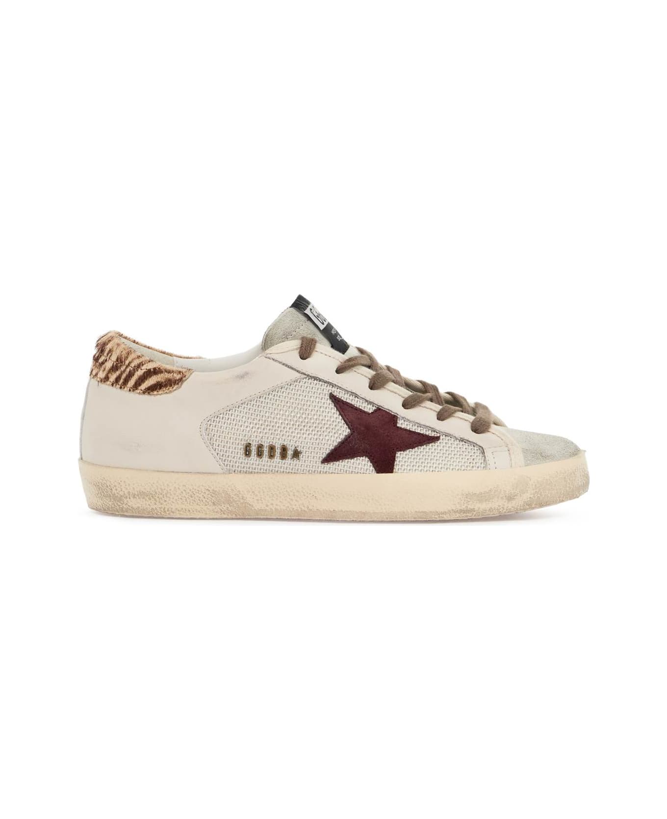 Golden Goose Super-star Canvas And Leather Sneakers - SILVER/ICE/WHITE/BUTTERCREAM BROWN ZEBRA