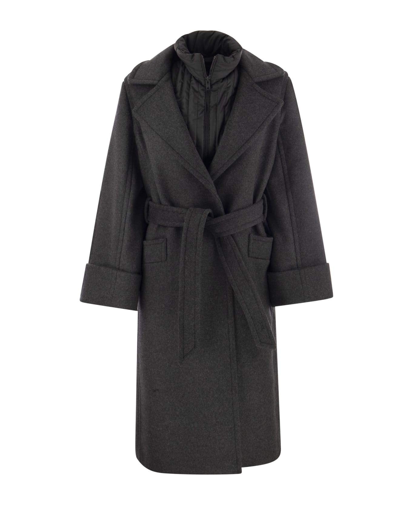 Fay Double Coat - Anthracite