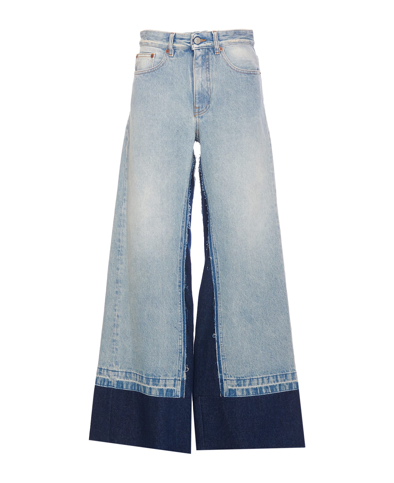 MM6 Maison Margiela Contrast Insert Jeans - Light Blue