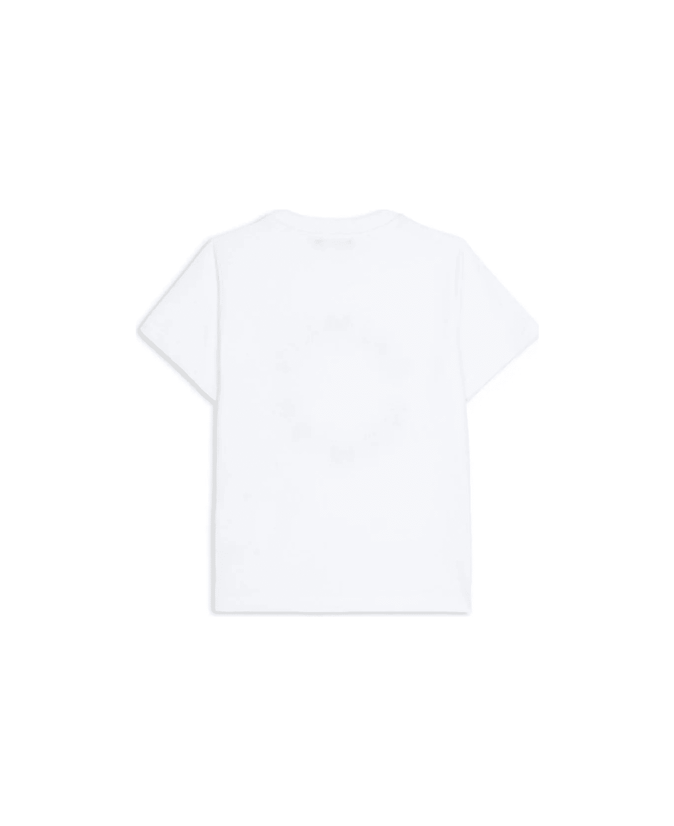 Balmain White T-shirt With Circular Logo - White